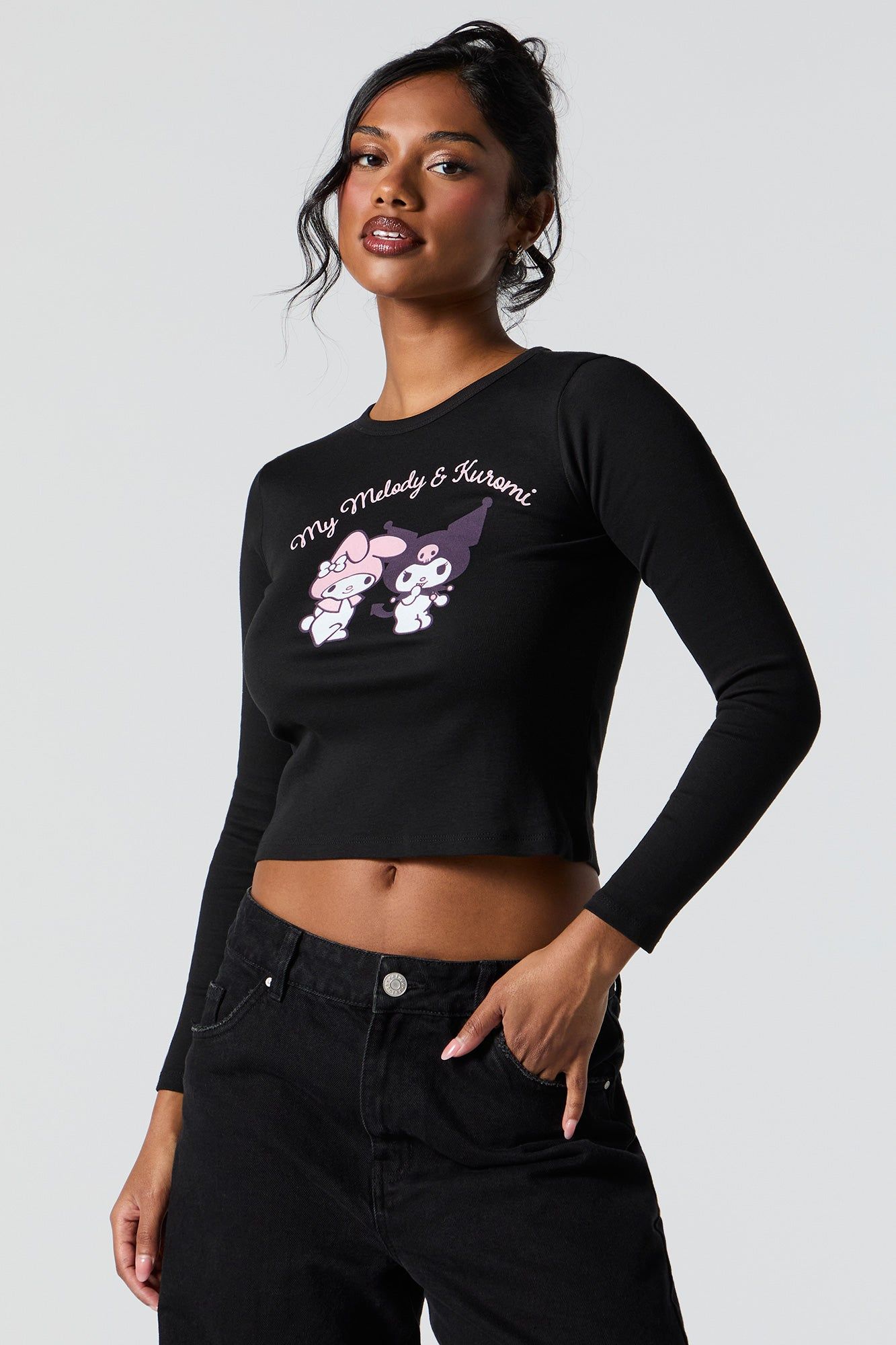 My Melody & Kuromi Graphic Long Sleeve Top sold by Charlotte Russe product image thumbnail 2