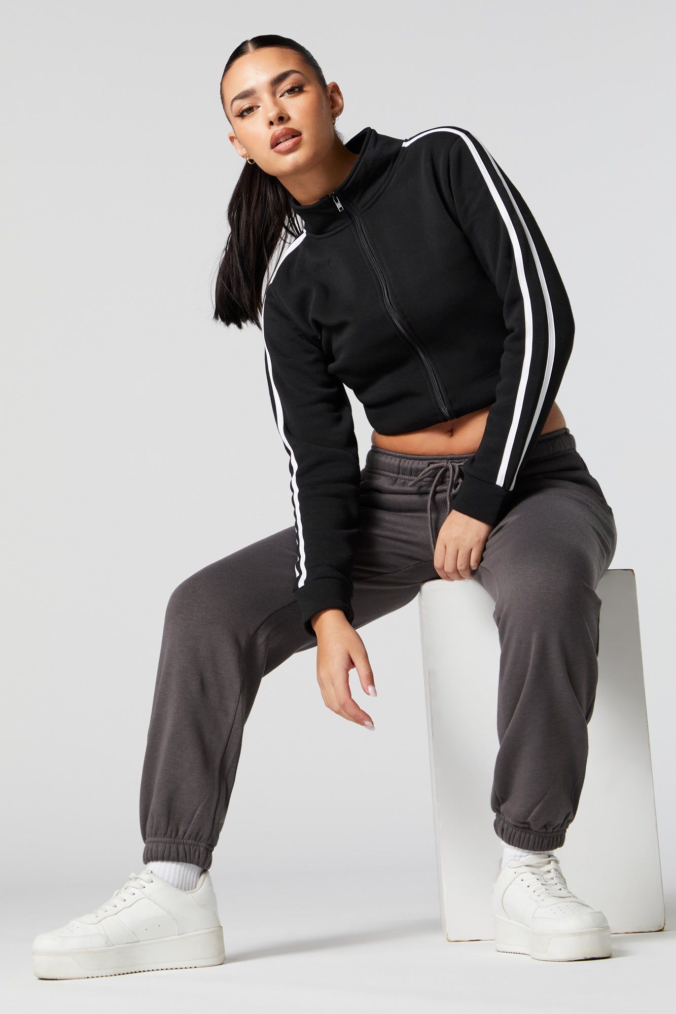 Fleece Drawstring Jogger sold by Charlotte Russe