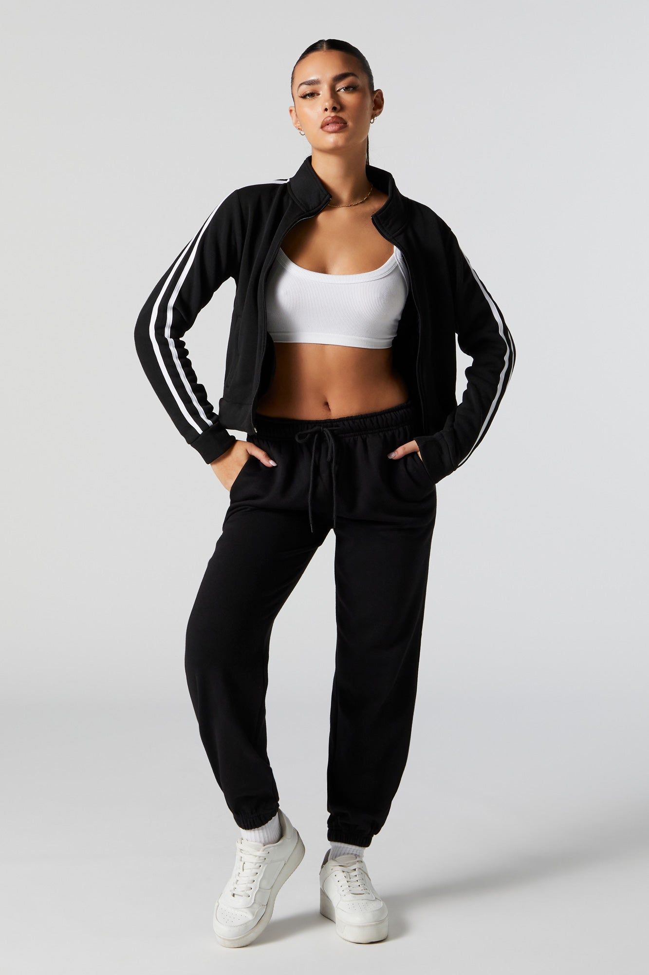 Fleece Drawstring Jogger sold by Charlotte Russe product image thumbnail 2