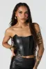 Faux Leather Corset Tube Top sold by Charlotte Russe