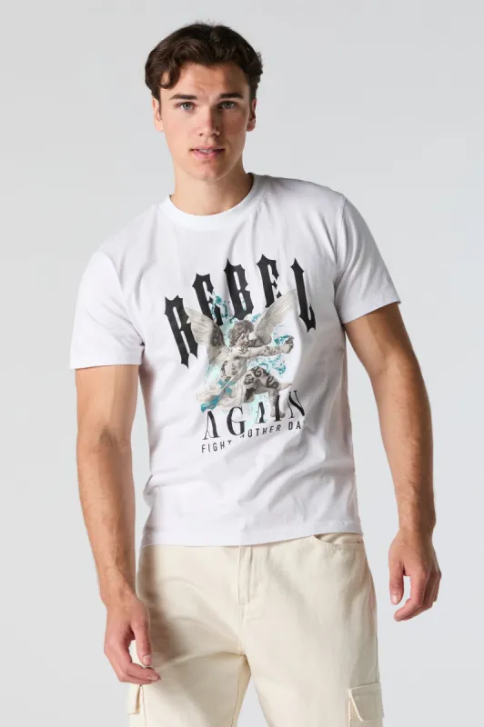 Rebel Again Graphic T-Shirt sold by Charlotte Russe