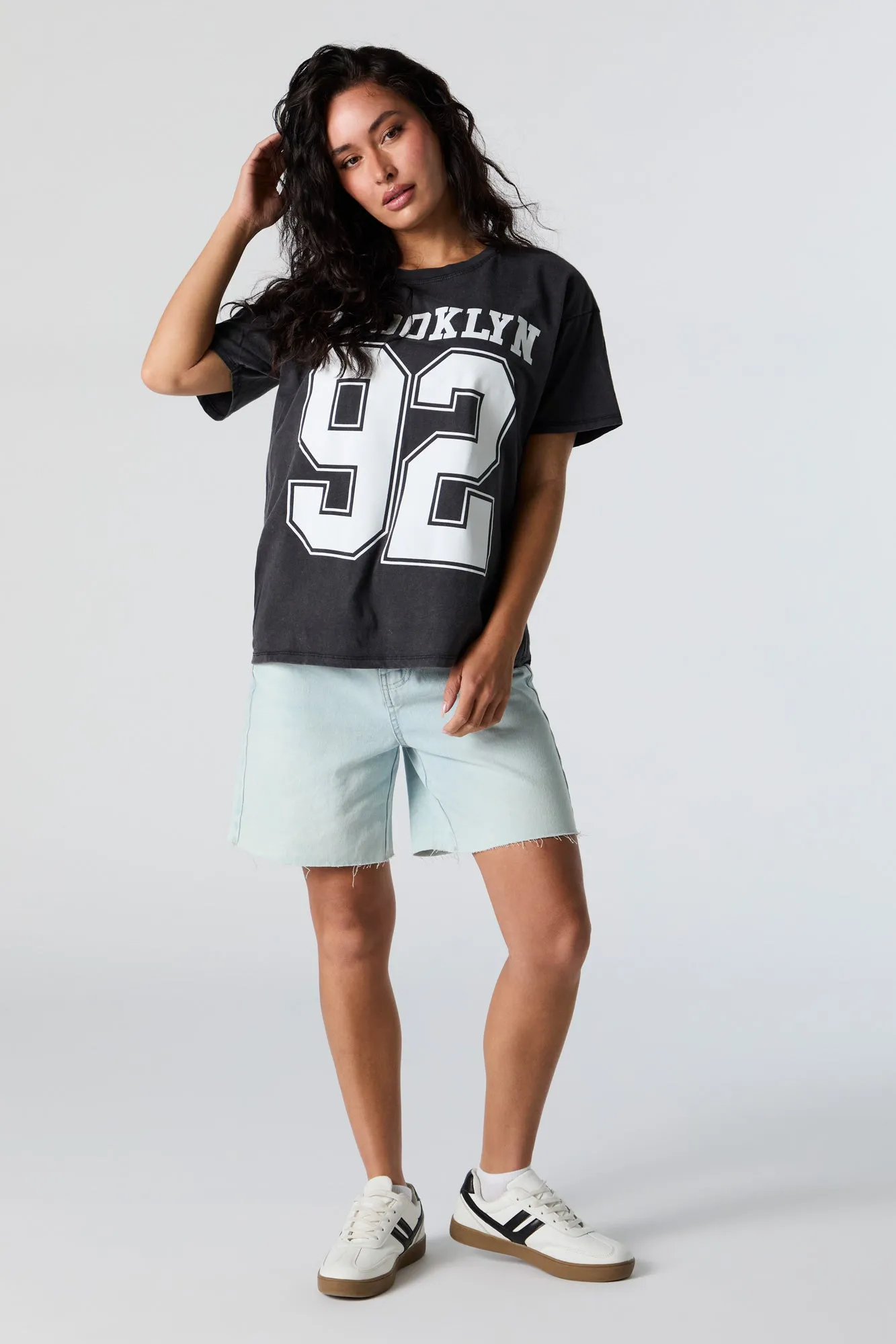 Brooklyn 92 Graphic Boyfriend T-Shirt sold by Charlotte Russe product image thumbnail 2