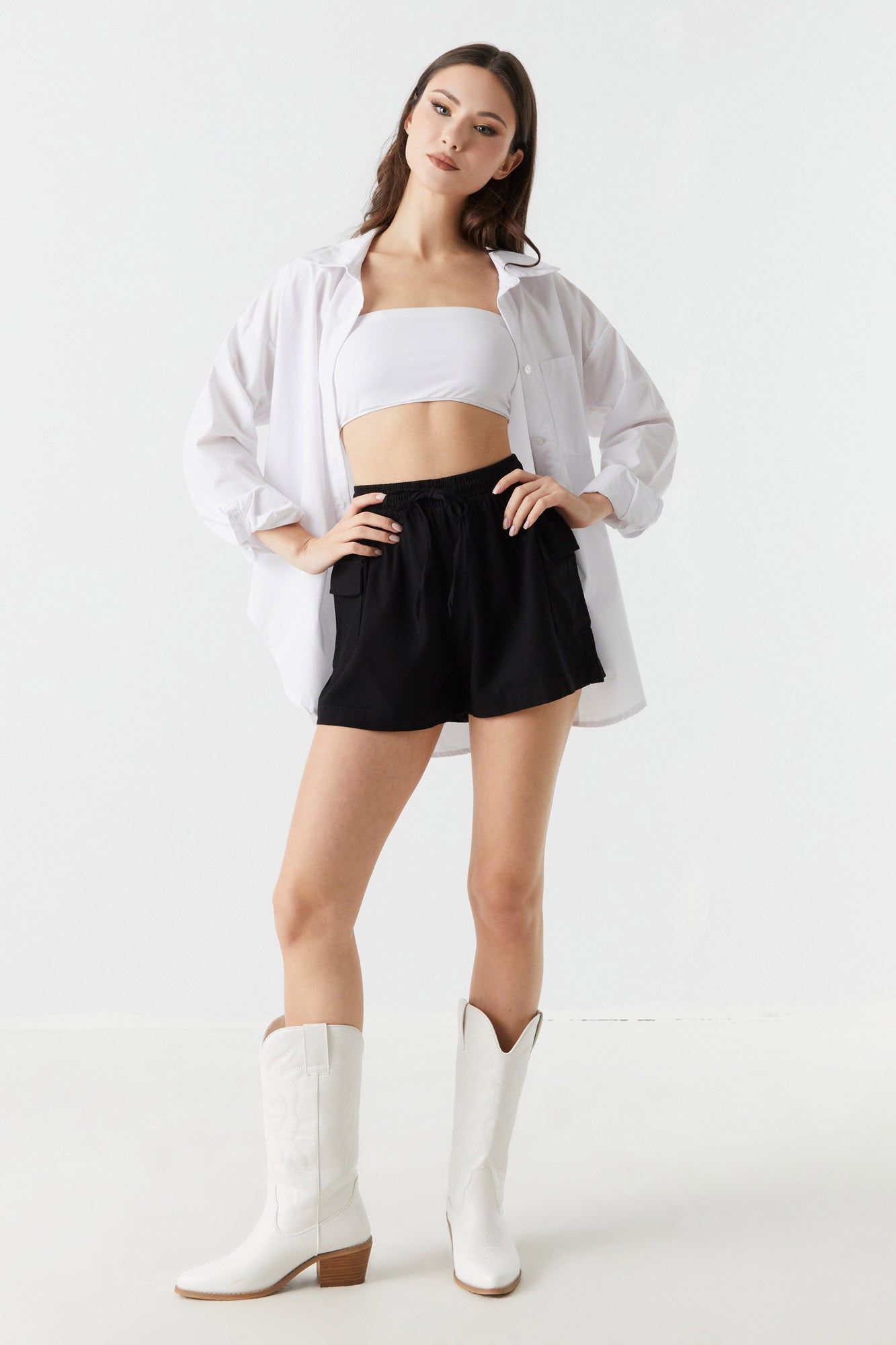 High-Rise Cargo Short sold by Charlotte Russe product image thumbnail 6