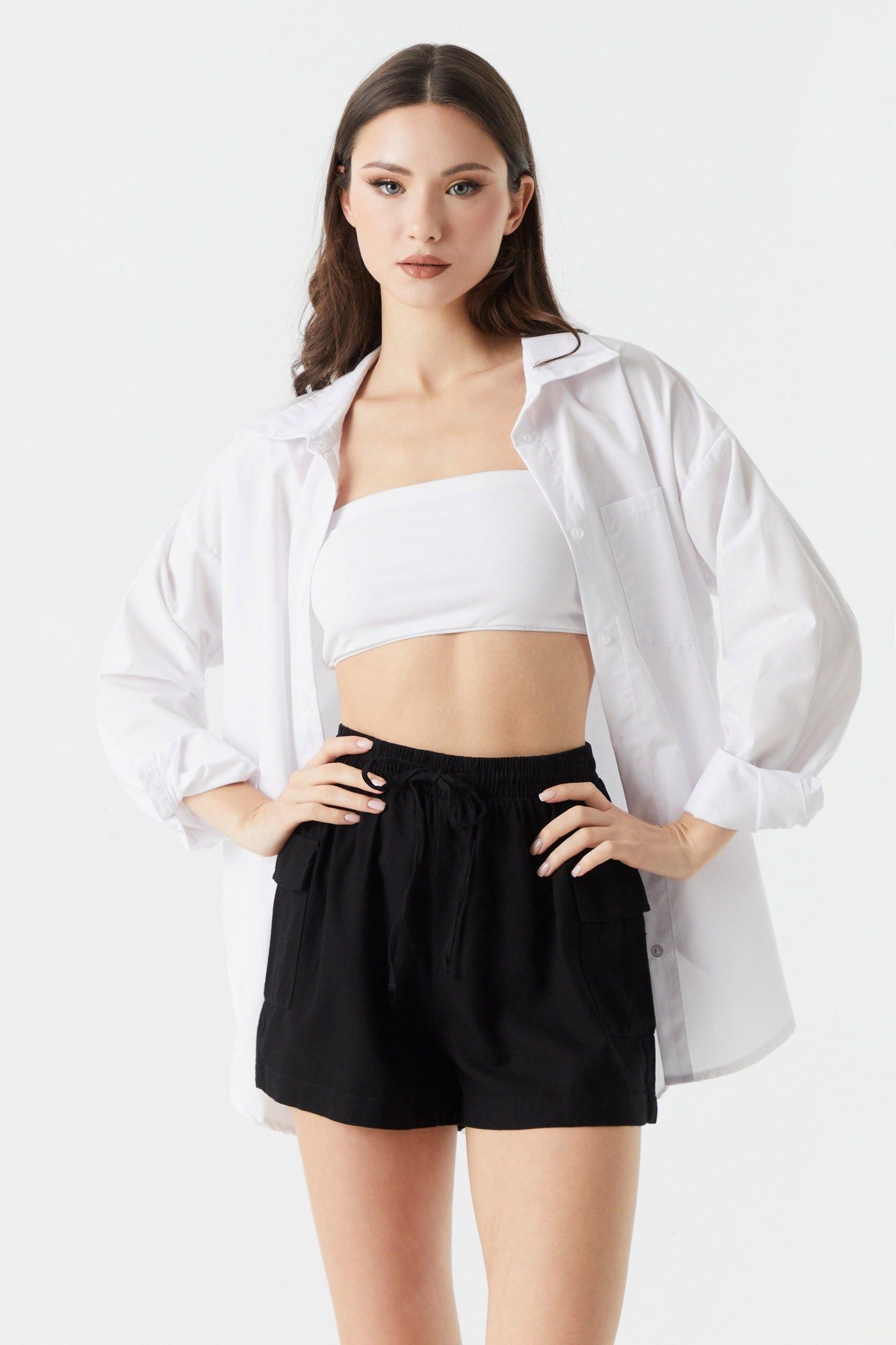 High-Rise Cargo Short sold by Charlotte Russe product image thumbnail 4