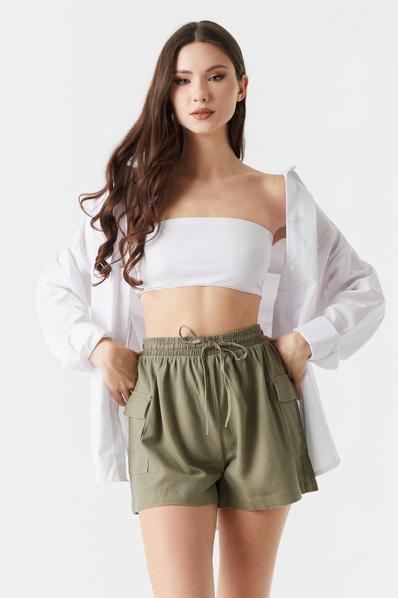 High-Rise Cargo Short sold by Charlotte Russe