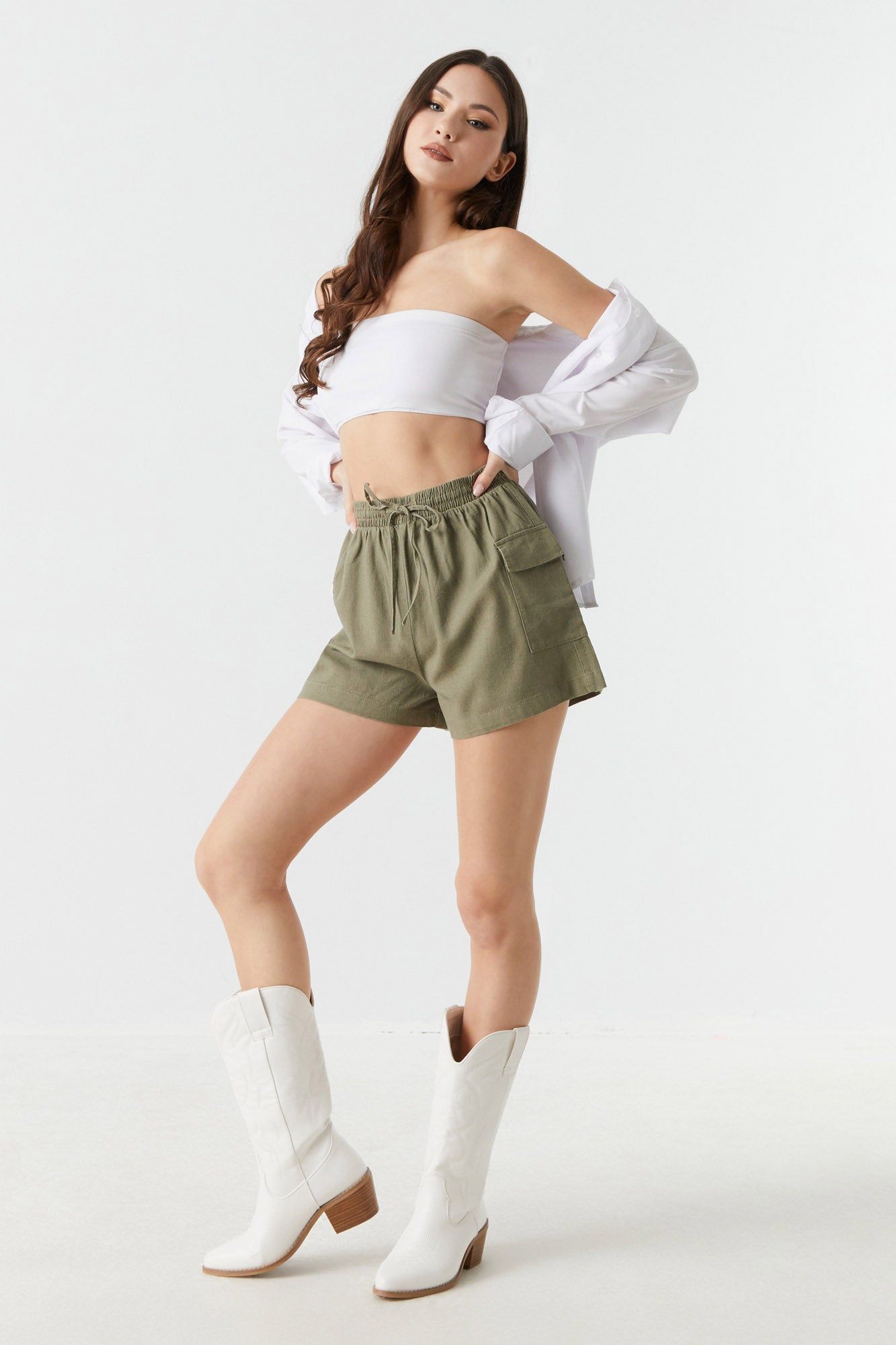 High-Rise Cargo Short sold by Charlotte Russe product image thumbnail 3