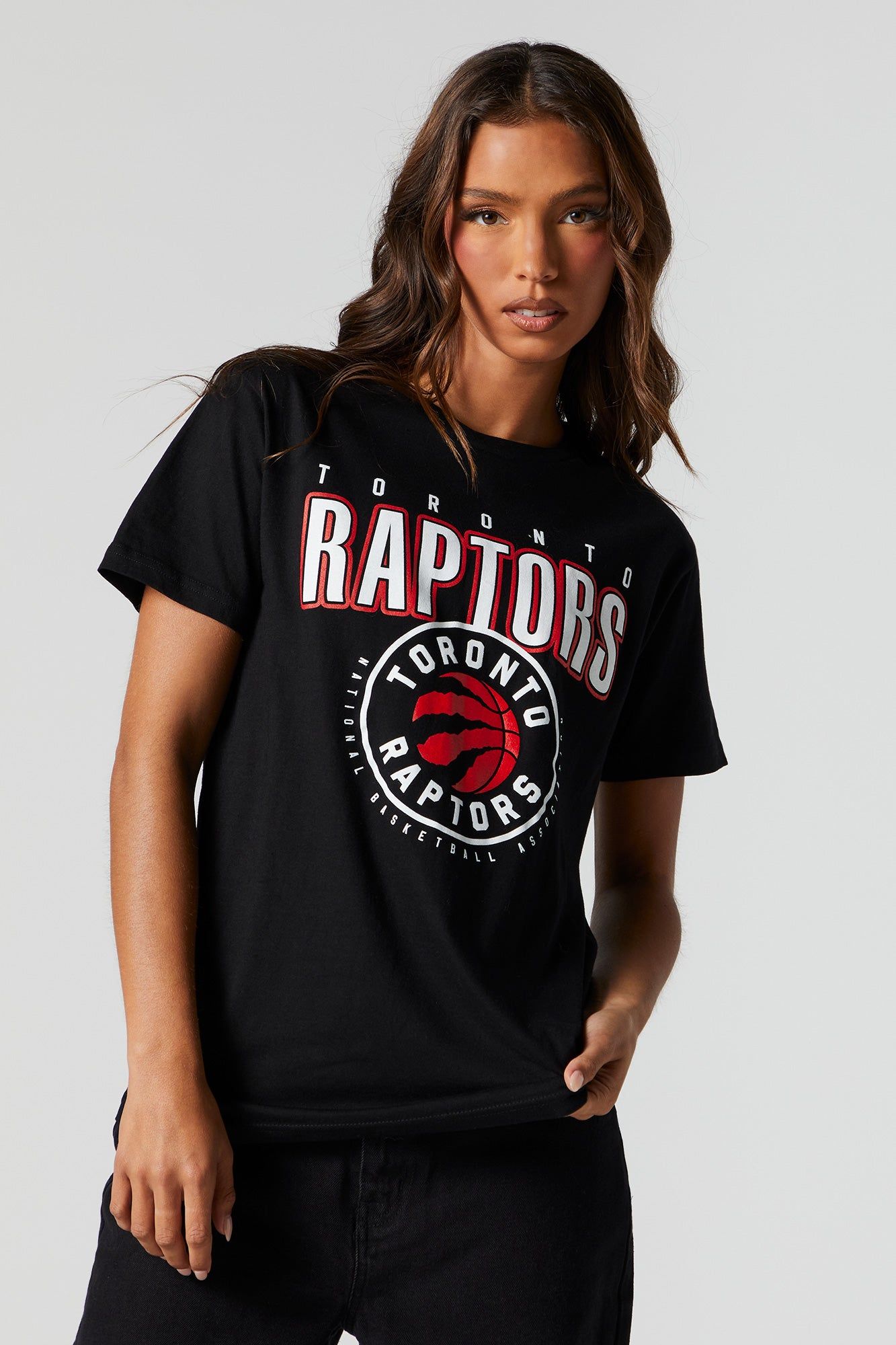Toronto Raptors Graphic Boyfriend T-Shirt sold by Charlotte Russe