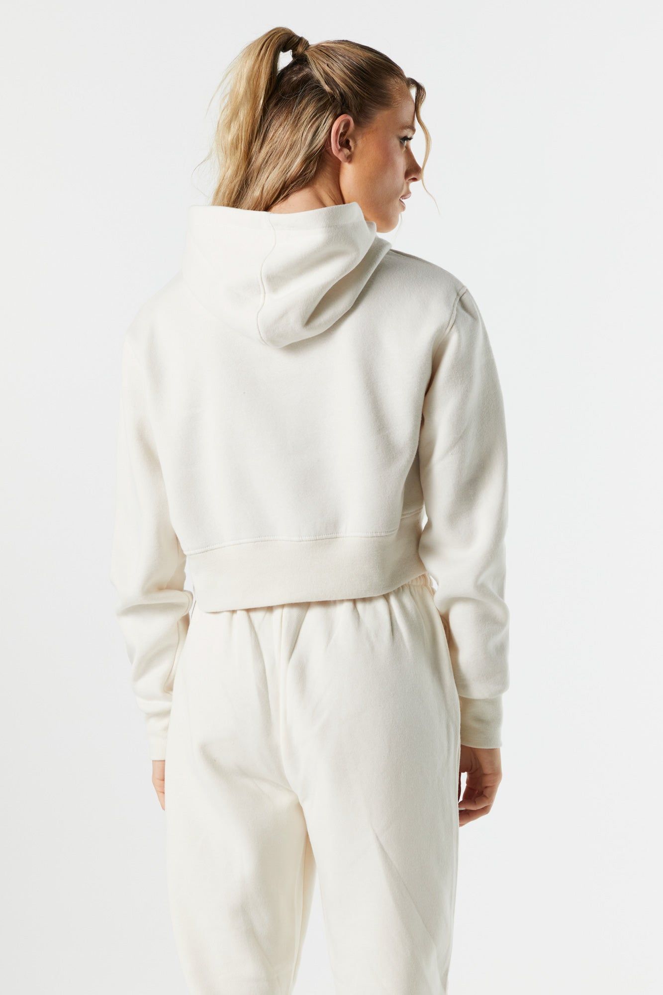 Colored Fleece Cropped Hoodie sold by Charlotte Russe product image thumbnail 5