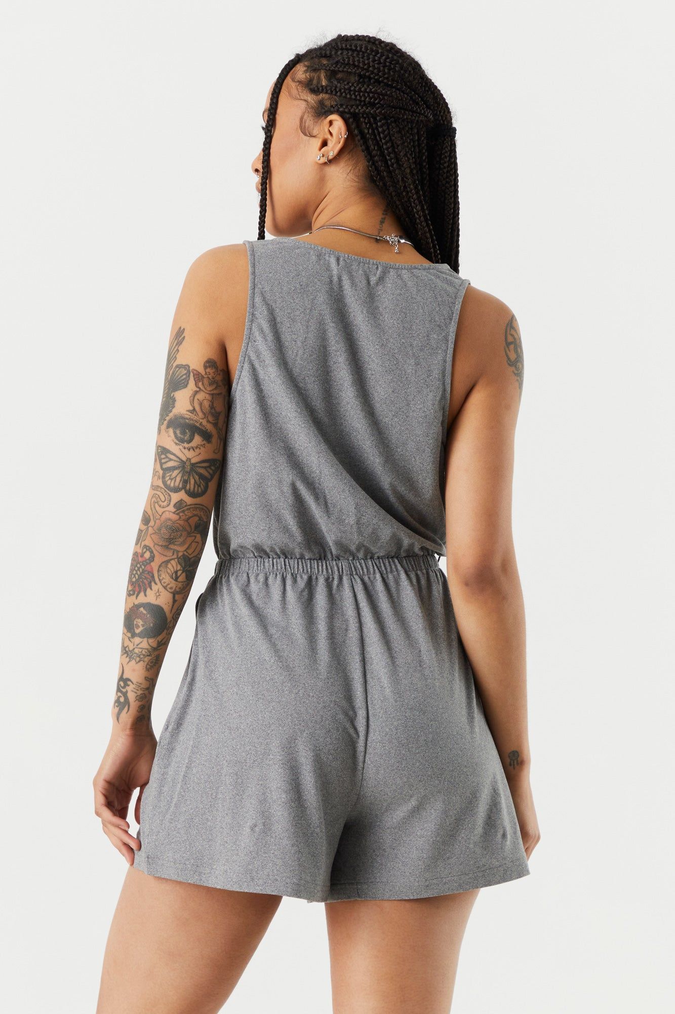 Surplice Elastic Waist Romper sold by Charlotte Russe product image thumbnail 5