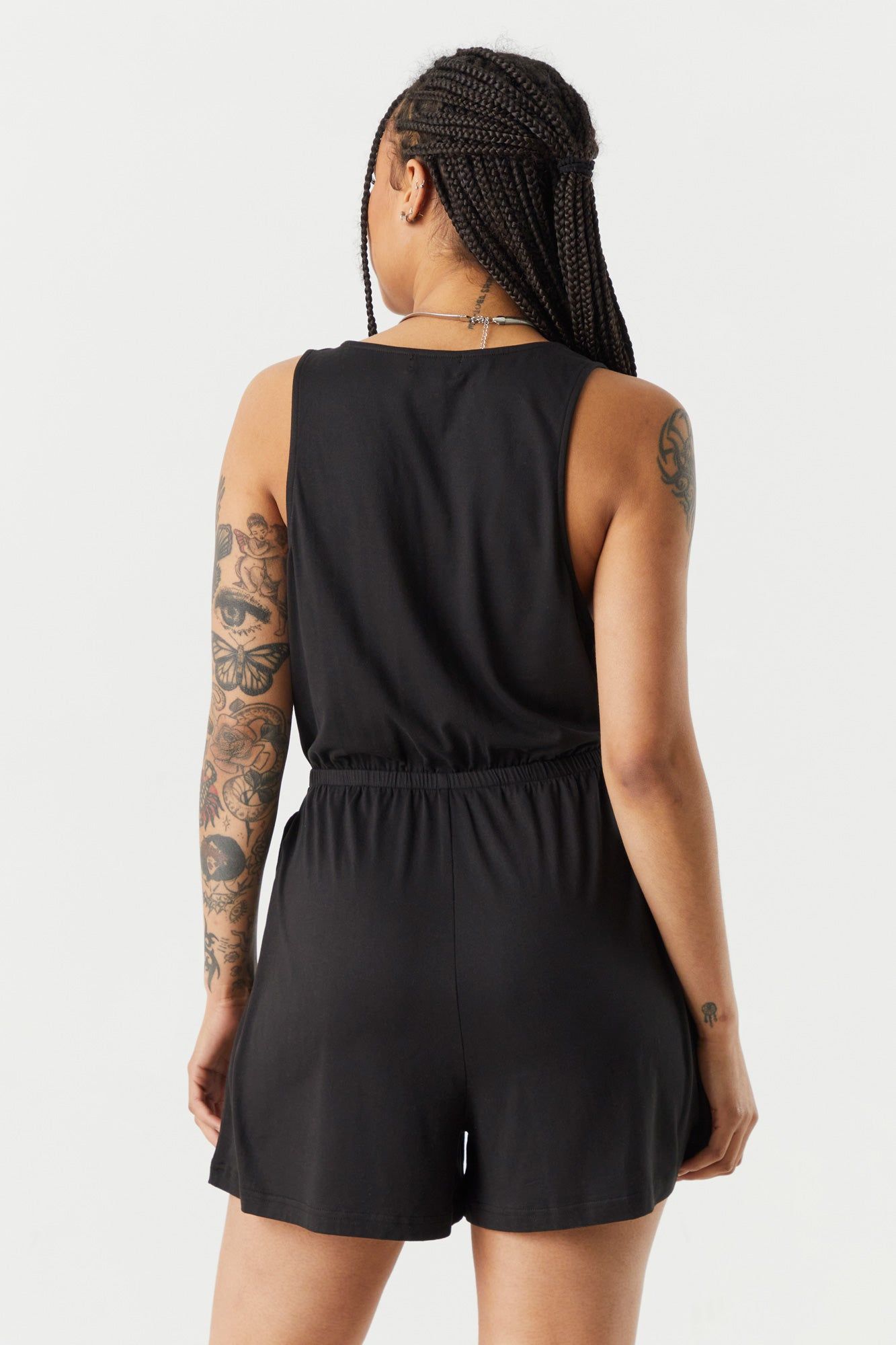 Surplice Elastic Waist Romper sold by Charlotte Russe product image thumbnail 2