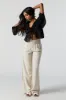 Linen Embroidered Smocked Palazzo Pant sold by Charlotte Russe