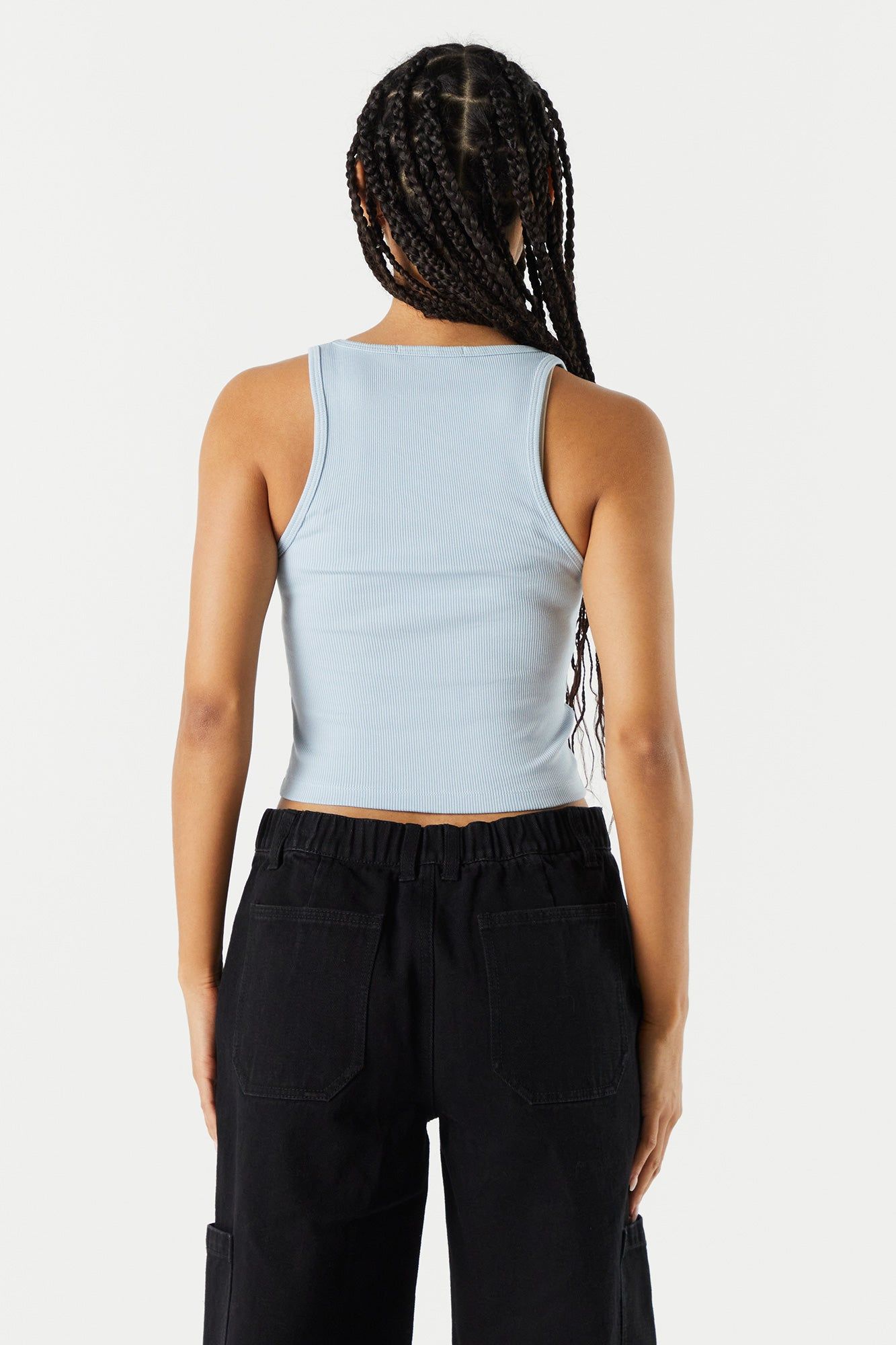 Ribbed Scoop Neck Cropped Tank sold by Charlotte Russe product image thumbnail 5