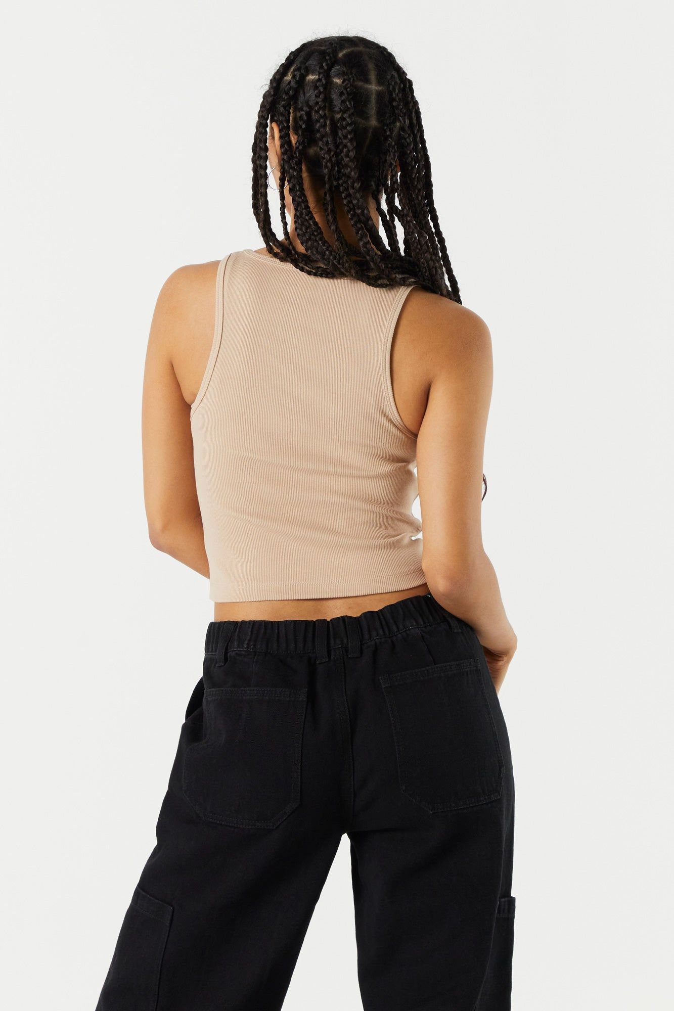 Ribbed Scoop Neck Cropped Tank sold by Charlotte Russe product image thumbnail 2