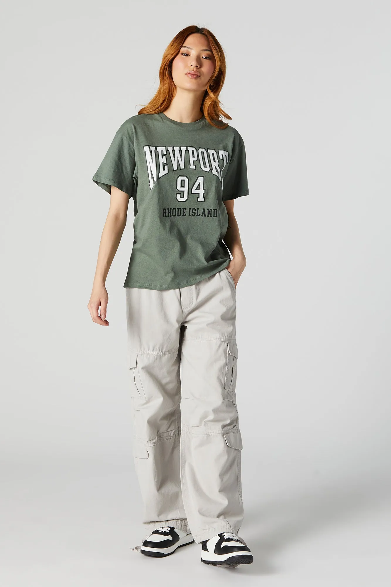 Newport Rhode Island Varsity Graphic Boyfriend T-Shirt sold by Charlotte Russe product image thumbnail 3