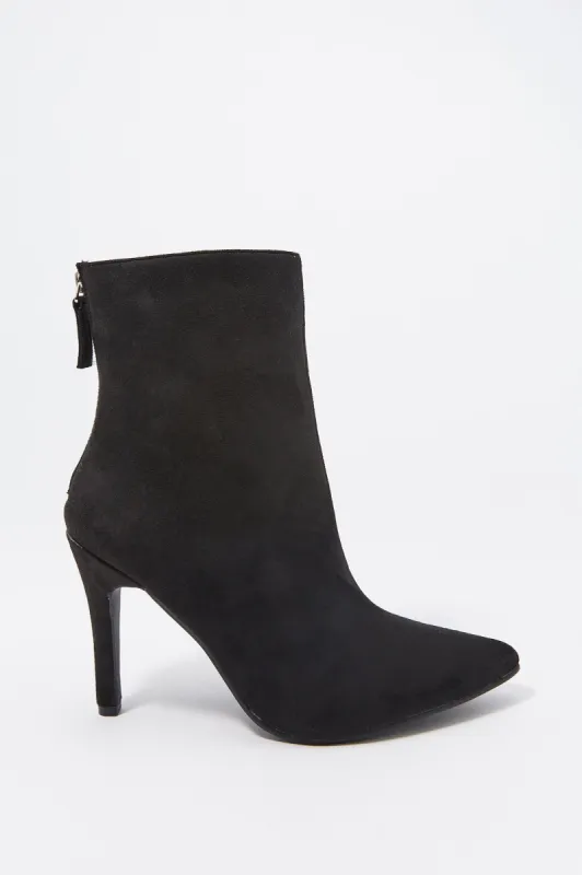 Pointy Toe Suede Stiletto Boot sold by Charlotte Russe