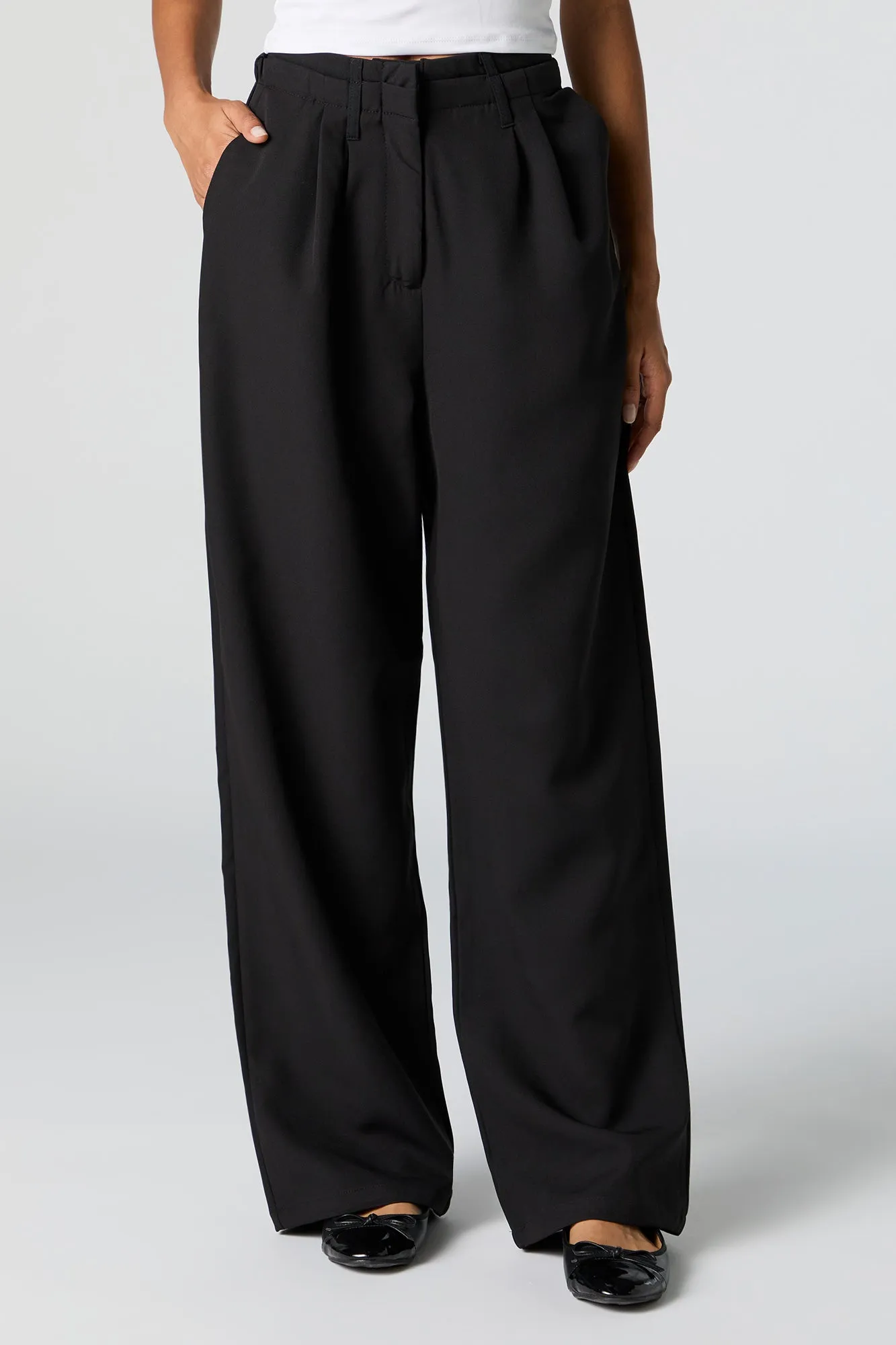 Pleated Straight Leg Dress Pant sold by Charlotte Russe product image thumbnail 3