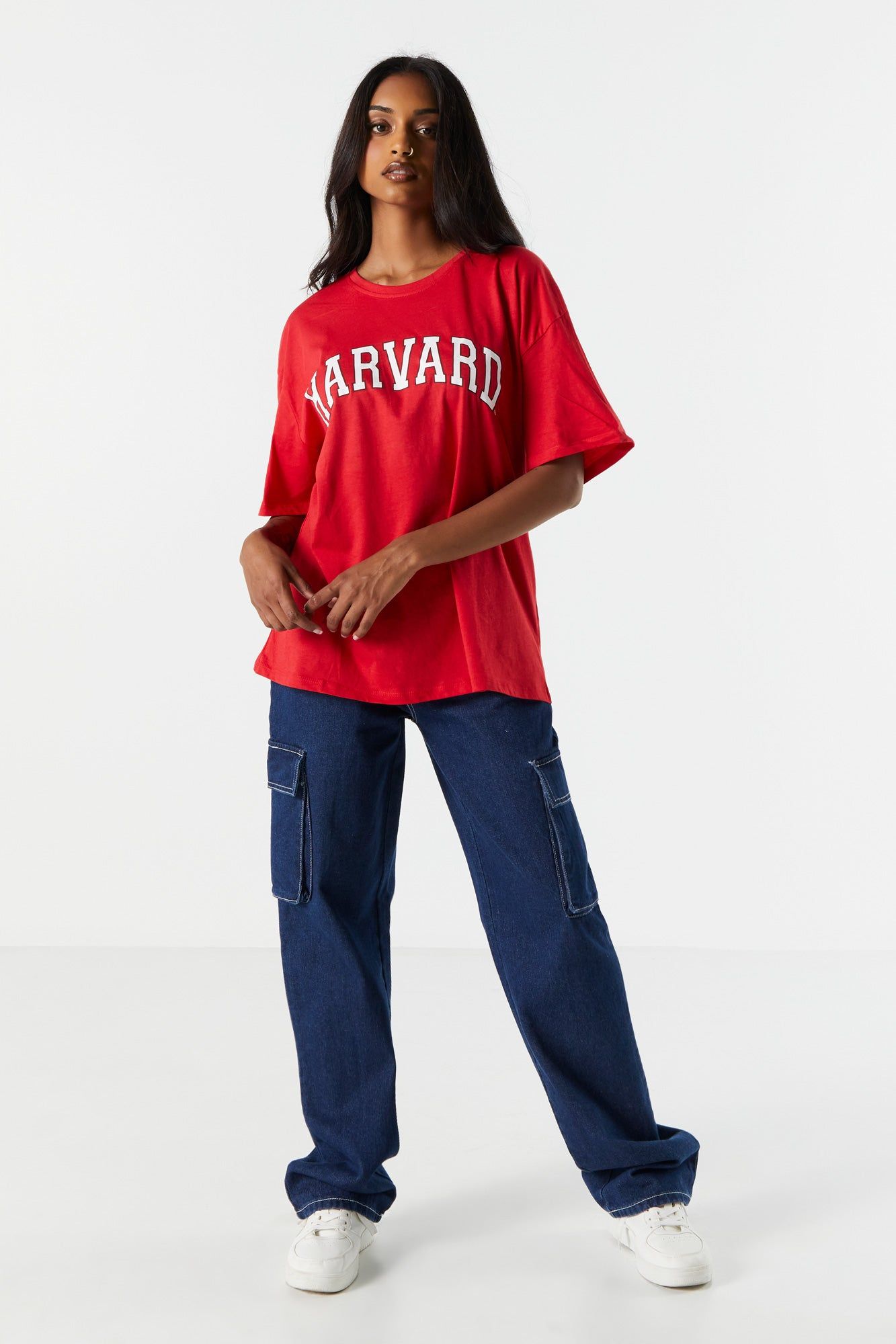 Harvard Graphic Boyfriend T-Shirt sold by Charlotte Russe product image thumbnail 3