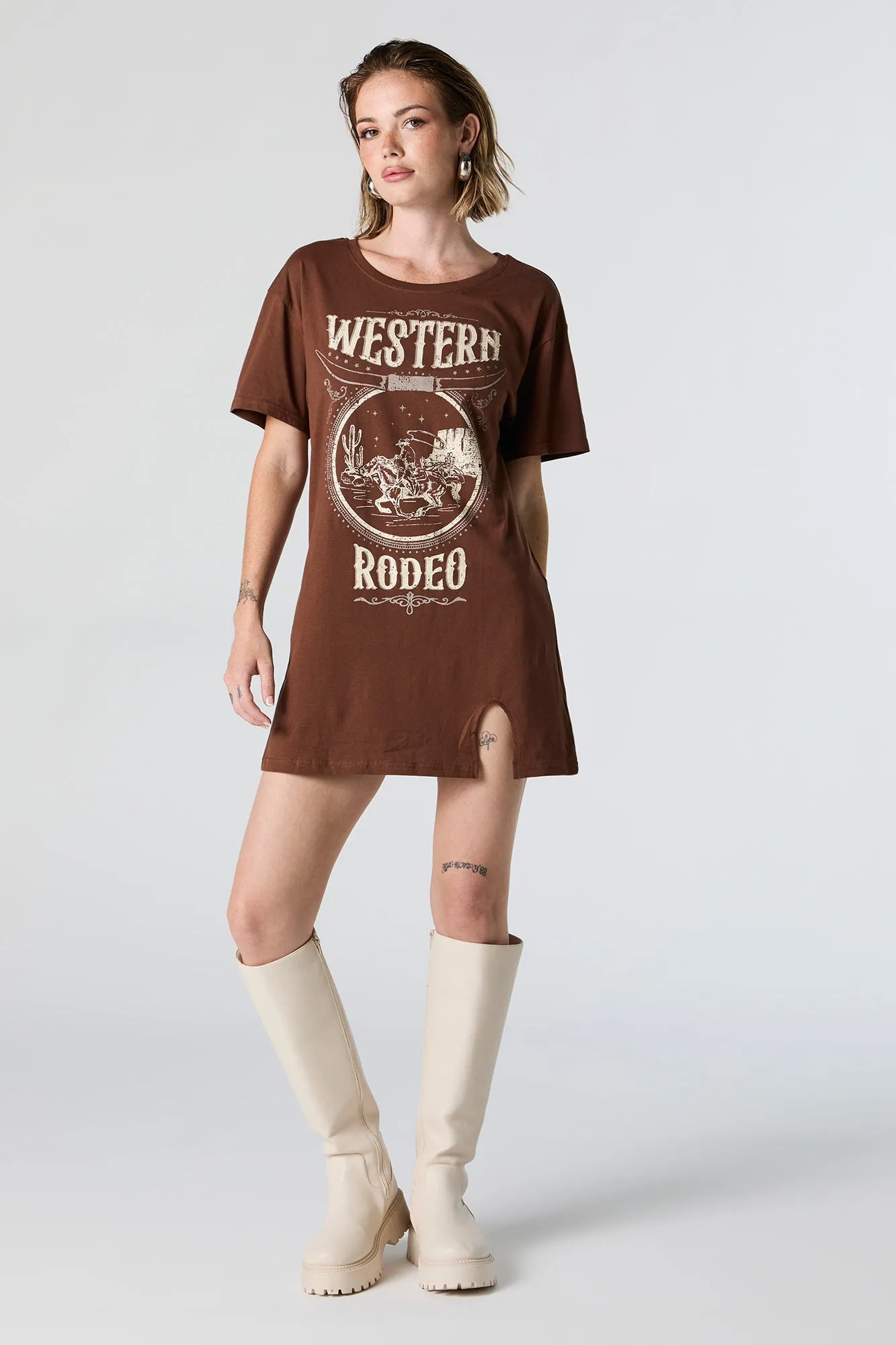 Western Rodeo Graphic T-Shirt Dress sold by Charlotte Russe product image thumbnail 3