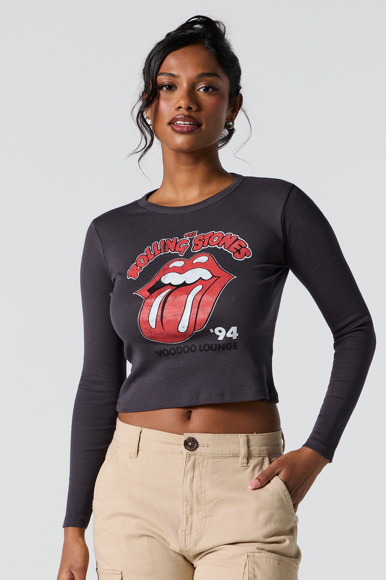 Rolling Stones Graphic Long Sleeve Top sold by Charlotte Russe product image thumbnail 2