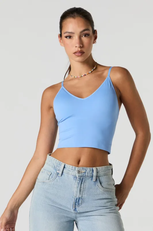Seamless V-Neck Tank with Built-In Bra Cups sold by Charlotte Russe