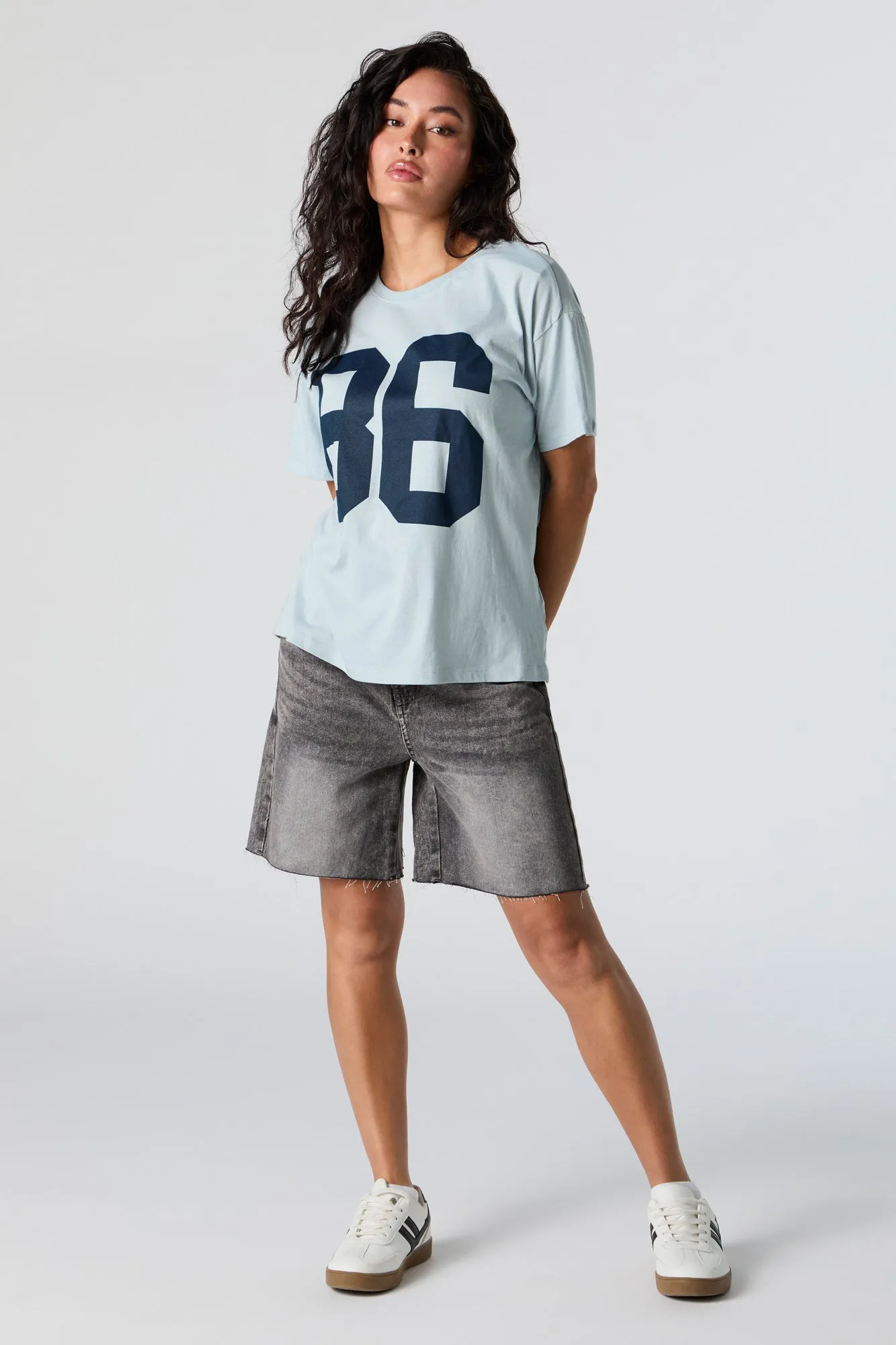 86 Graphic Boyfriend T-Shirt sold by Charlotte Russe product image thumbnail 2