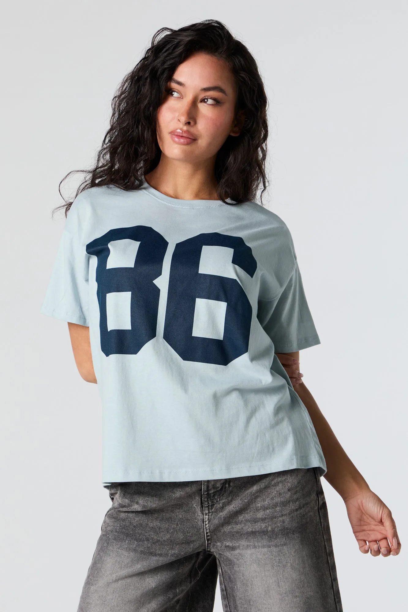86 Graphic Boyfriend T-Shirt sold by Charlotte Russe