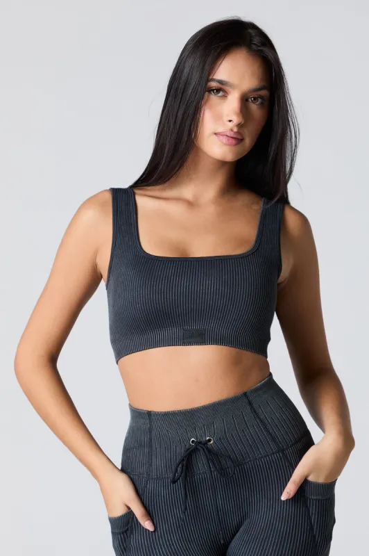 Sommer Ray Active Seamless Ribbed Scoop Neck Bra sold by Charlotte Russe