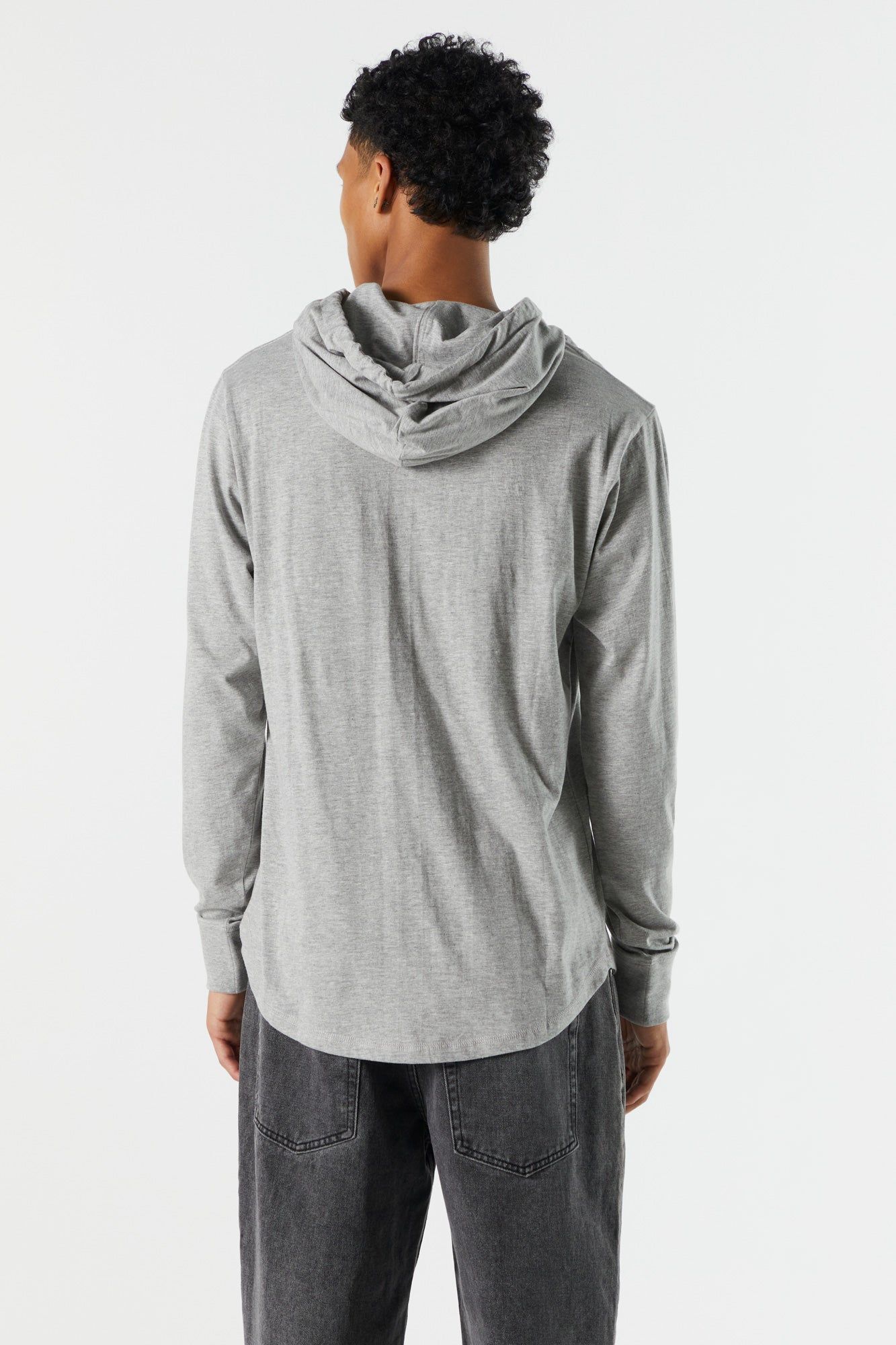 Hooded Henley Long Sleeve Top sold by Charlotte Russe product image thumbnail 2