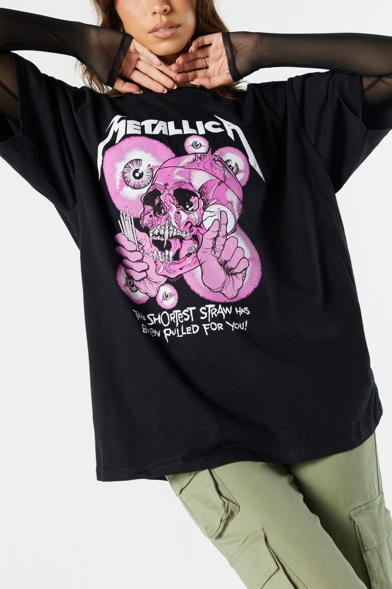 Metallica Graphic Boyfriend T-Shirt sold by Charlotte Russe product image thumbnail 2