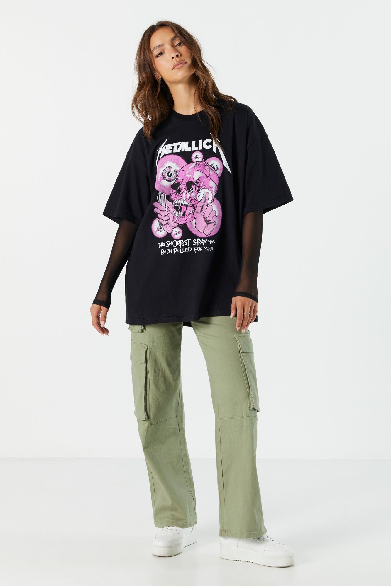 Metallica Graphic Boyfriend T-Shirt sold by Charlotte Russe product image thumbnail 4