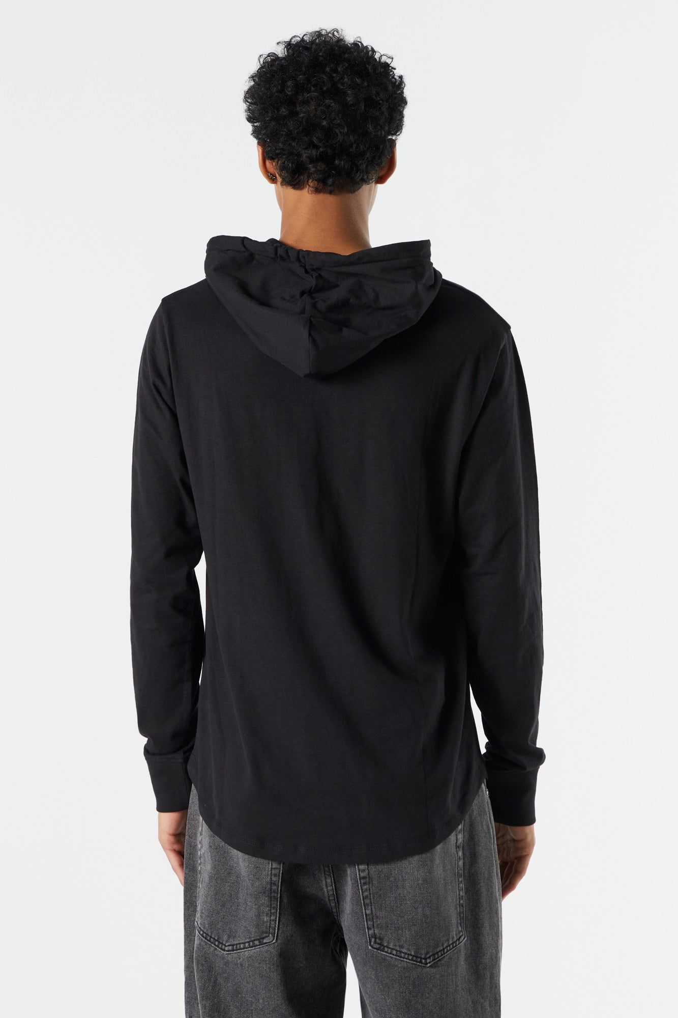 Hooded Henley Long Sleeve Top sold by Charlotte Russe product image thumbnail 5