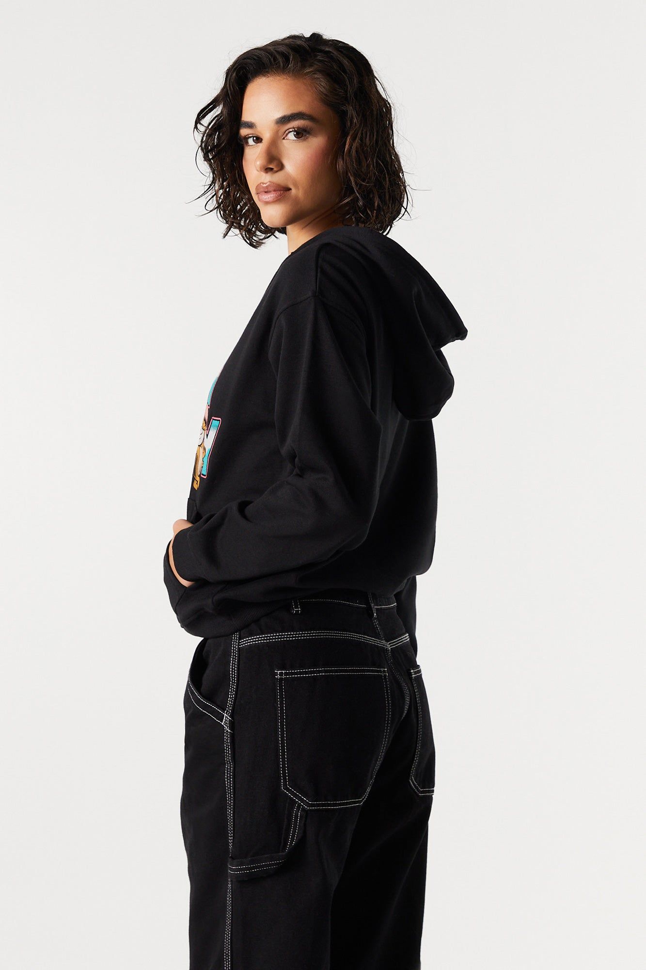 Fleece Tom and Jerry Graphic Hoodie sold by Charlotte Russe product image thumbnail 2