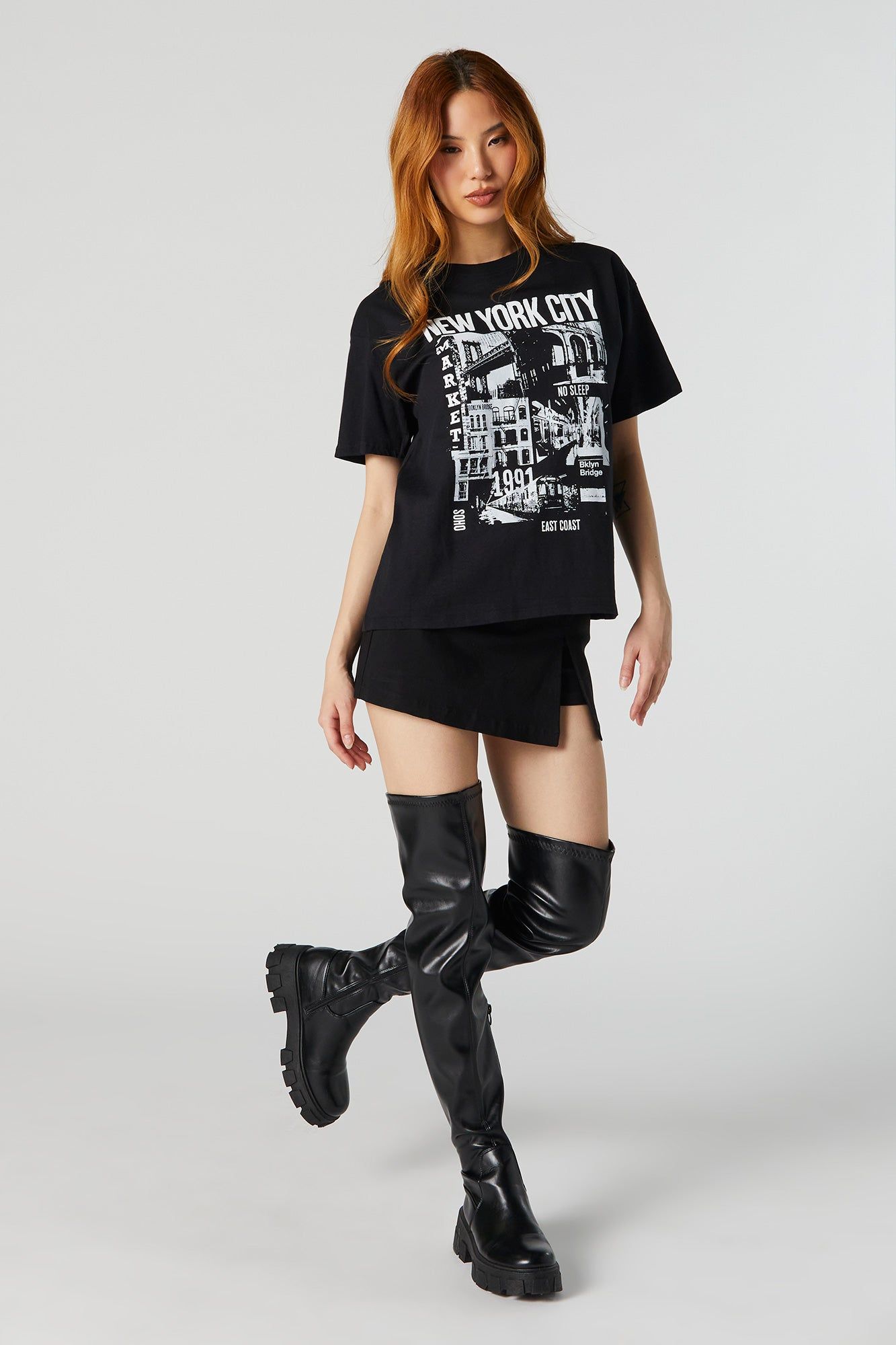 New York City Graphic Boyfriend T-Shirt sold by Charlotte Russe product image thumbnail 3