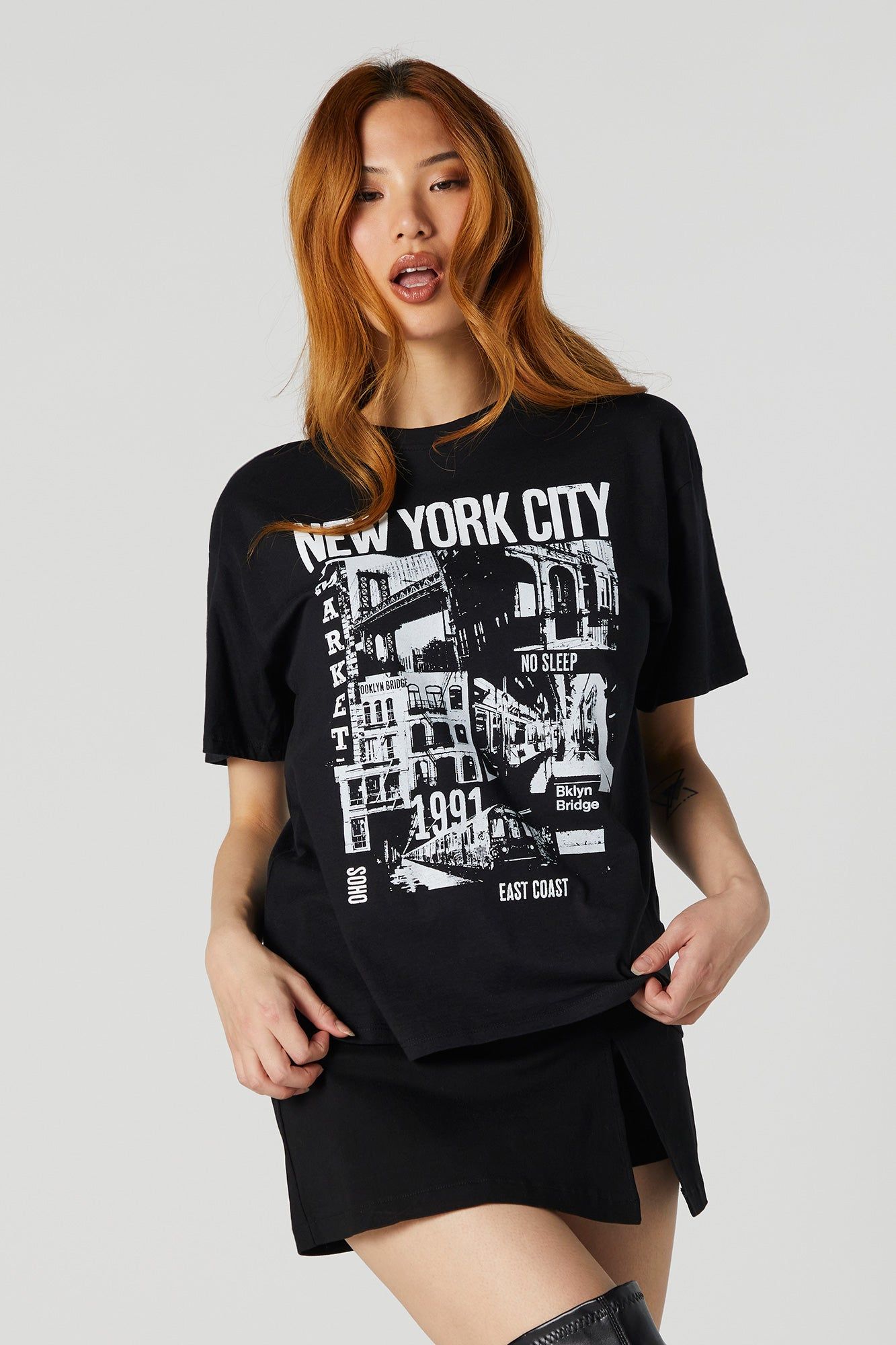 New York City Graphic Boyfriend T-Shirt sold by Charlotte Russe product image thumbnail 2