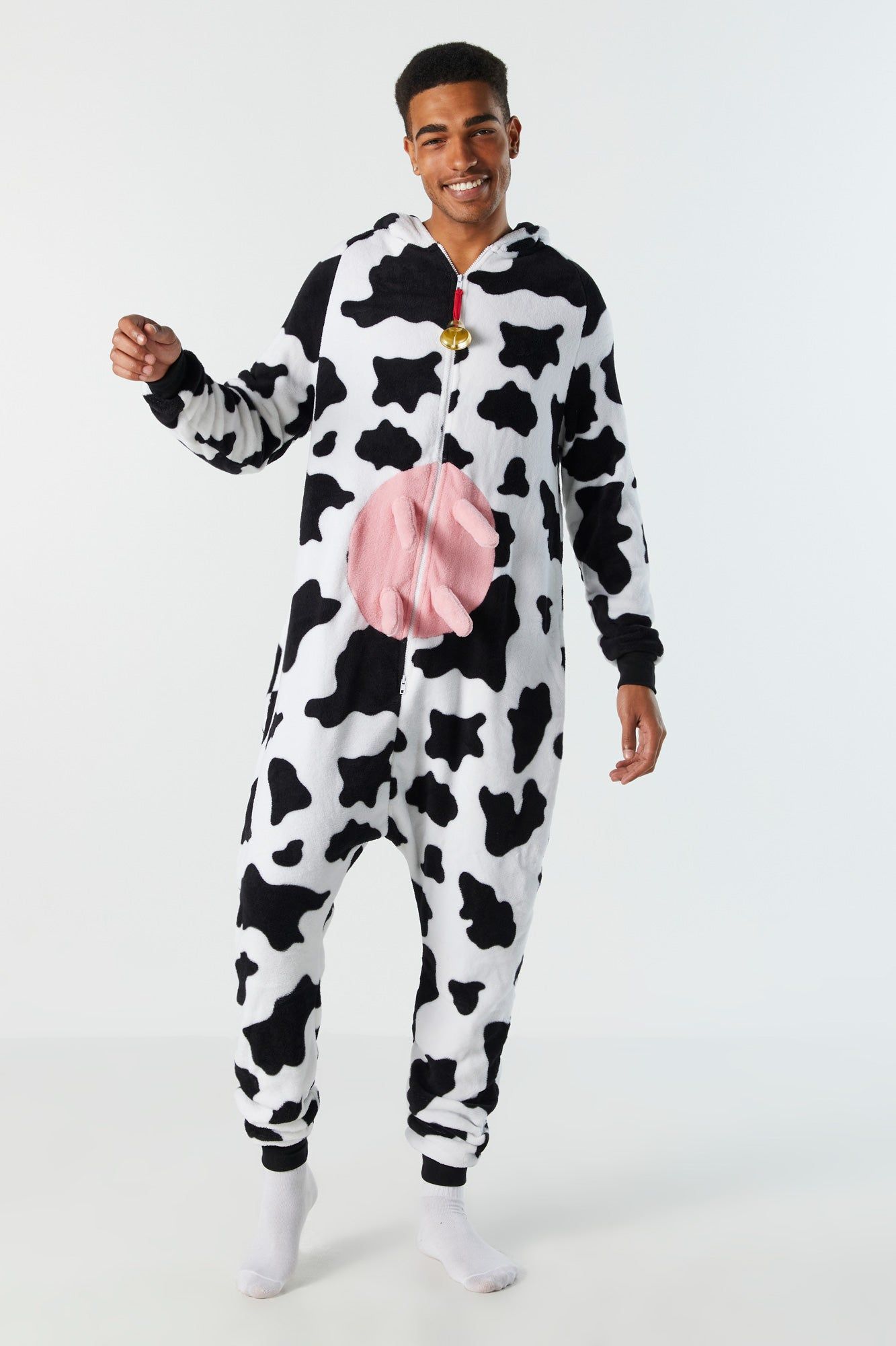 3D Cow Hood Plush Onesie sold by Charlotte Russe