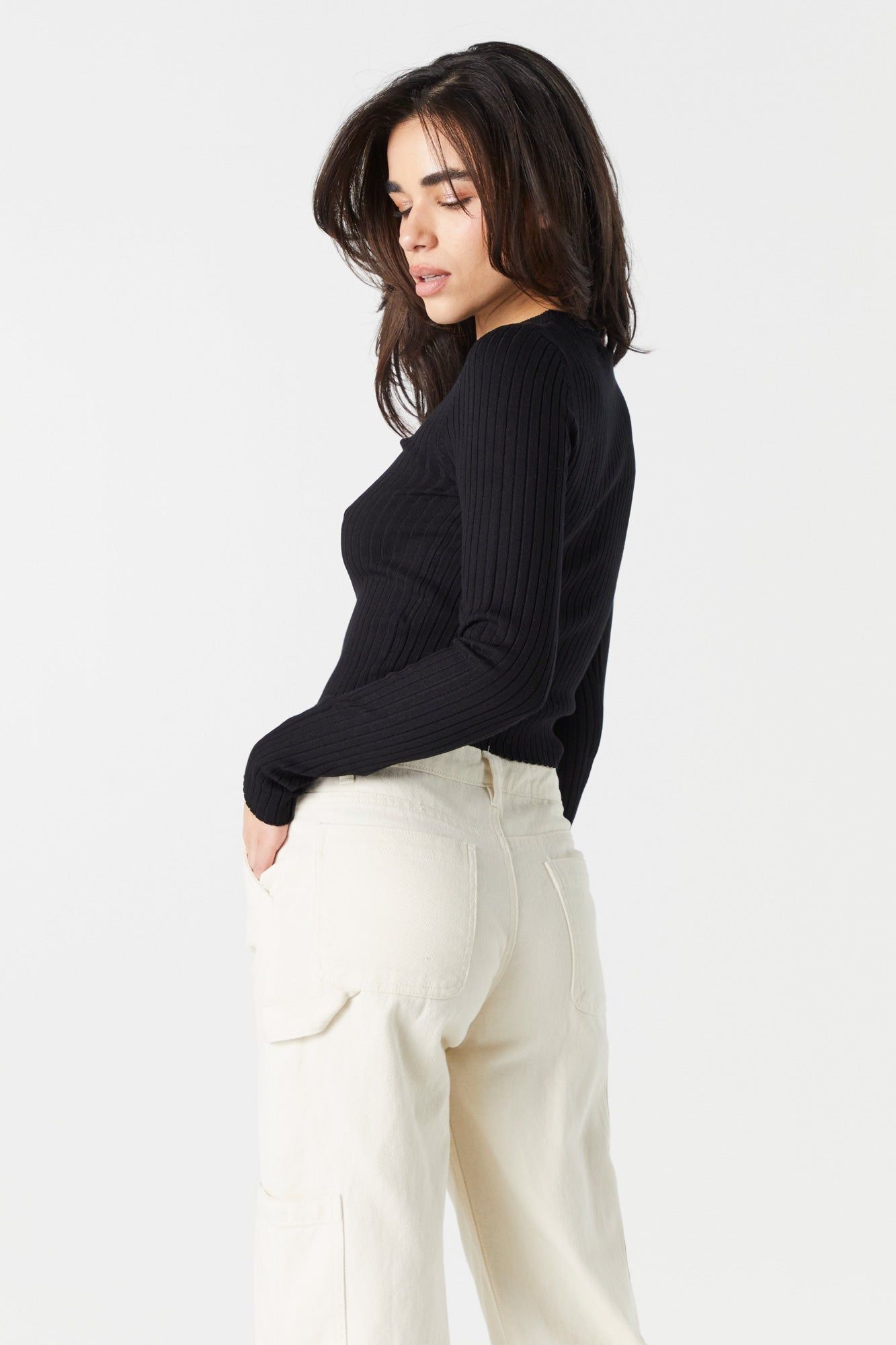 Long Sleeve Skimmer Sweater sold by Charlotte Russe product image thumbnail 2