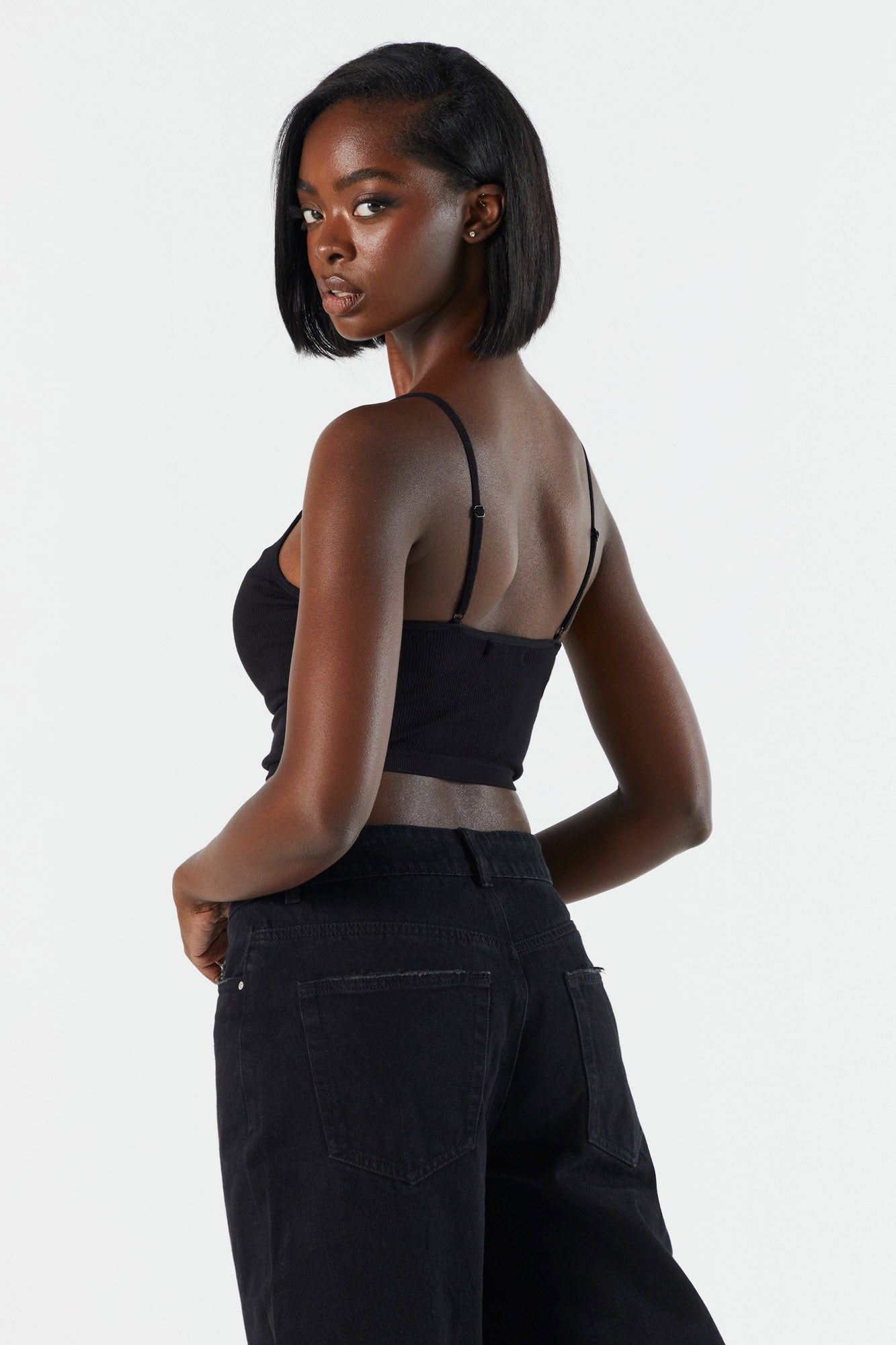 Seamless Solid Ribbed Cami sold by Charlotte Russe product image thumbnail 4