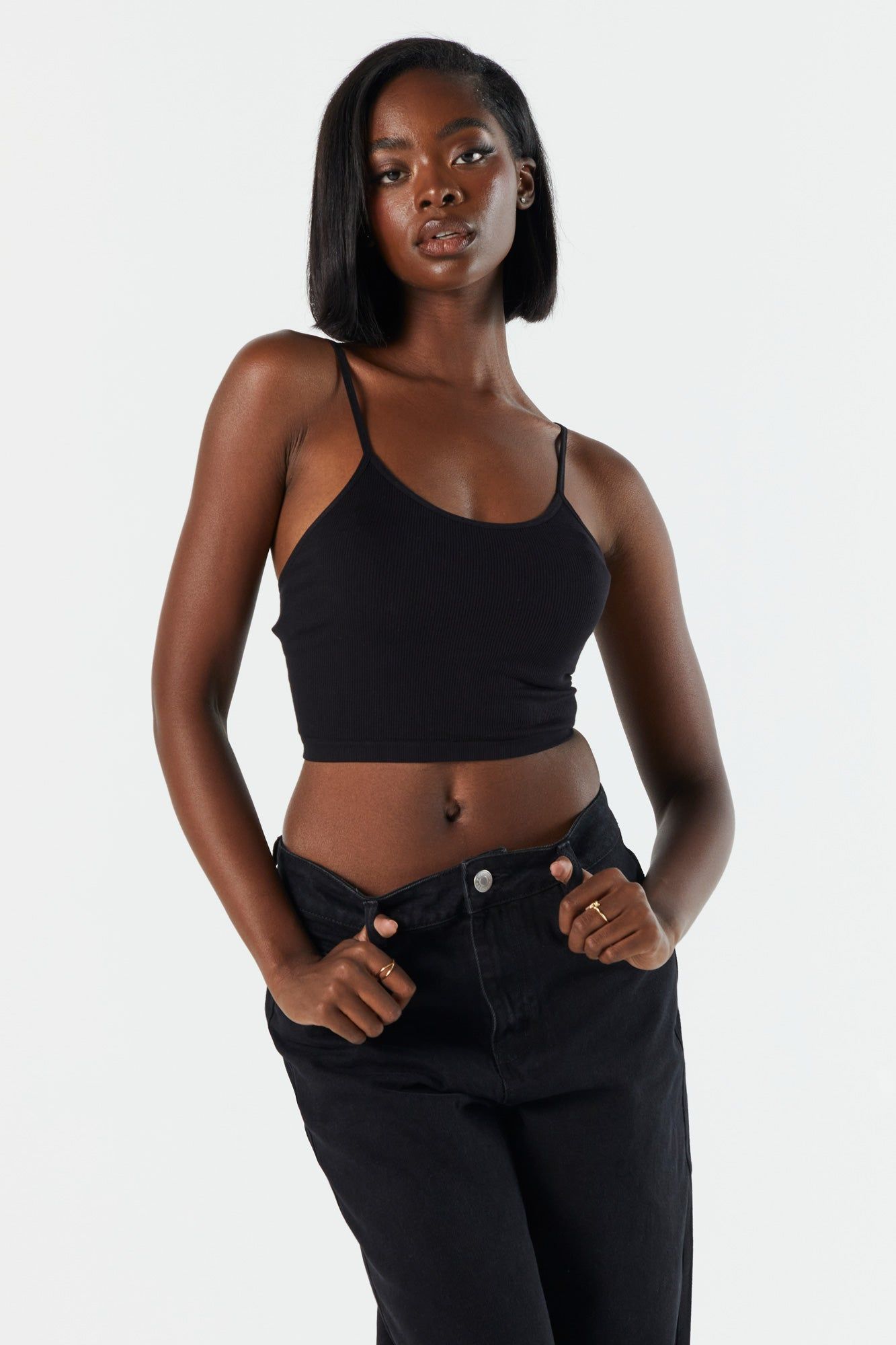 Seamless Solid Ribbed Cami sold by Charlotte Russe product image thumbnail 3