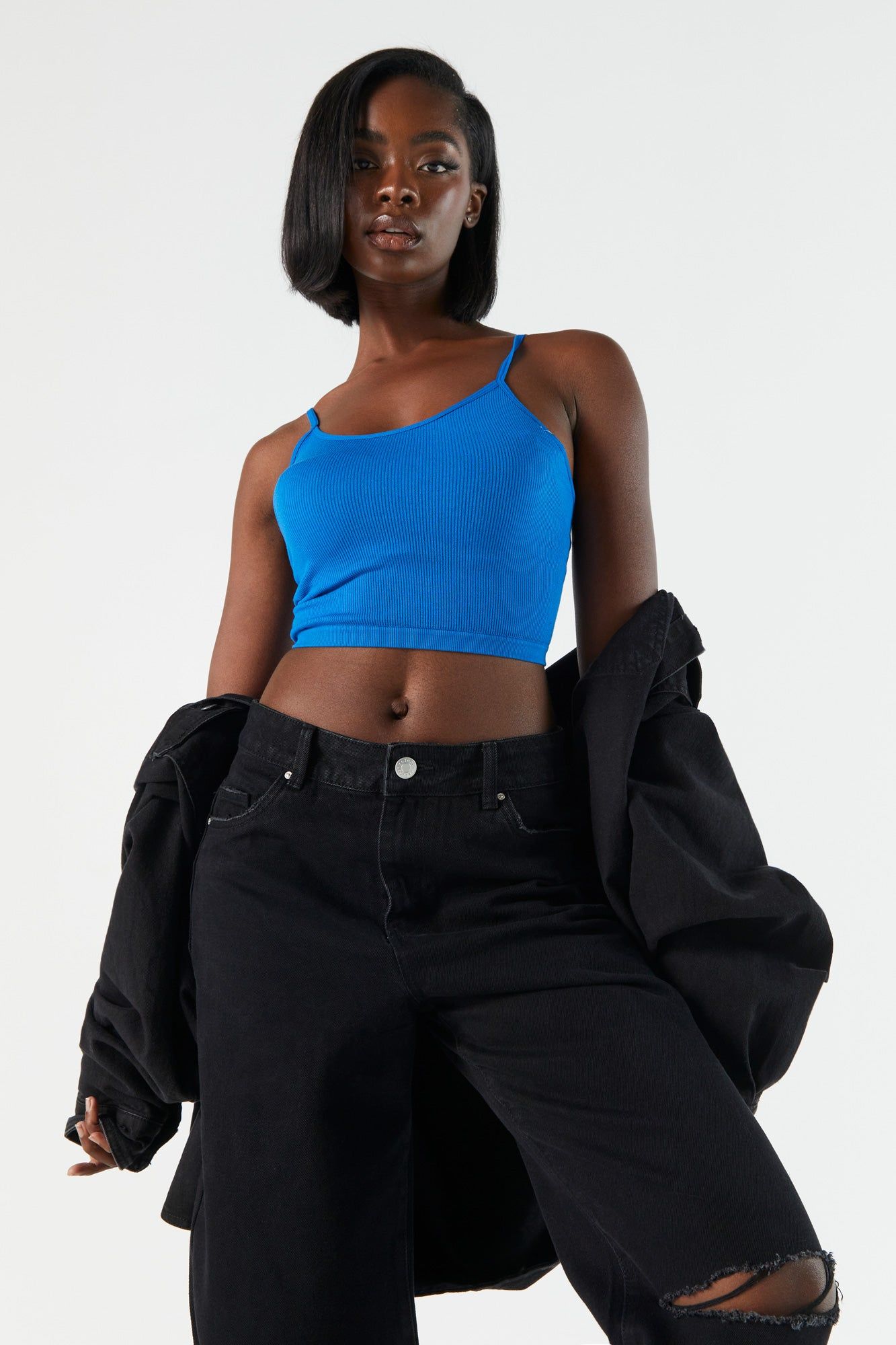 Seamless Solid Ribbed Cami sold by Charlotte Russe