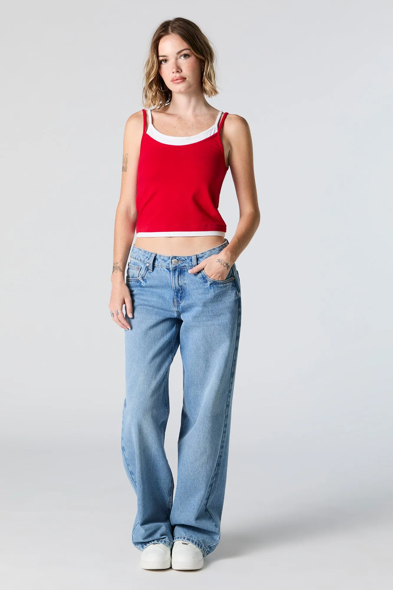 Layered Cropped Cami sold by Charlotte Russe product image thumbnail 3