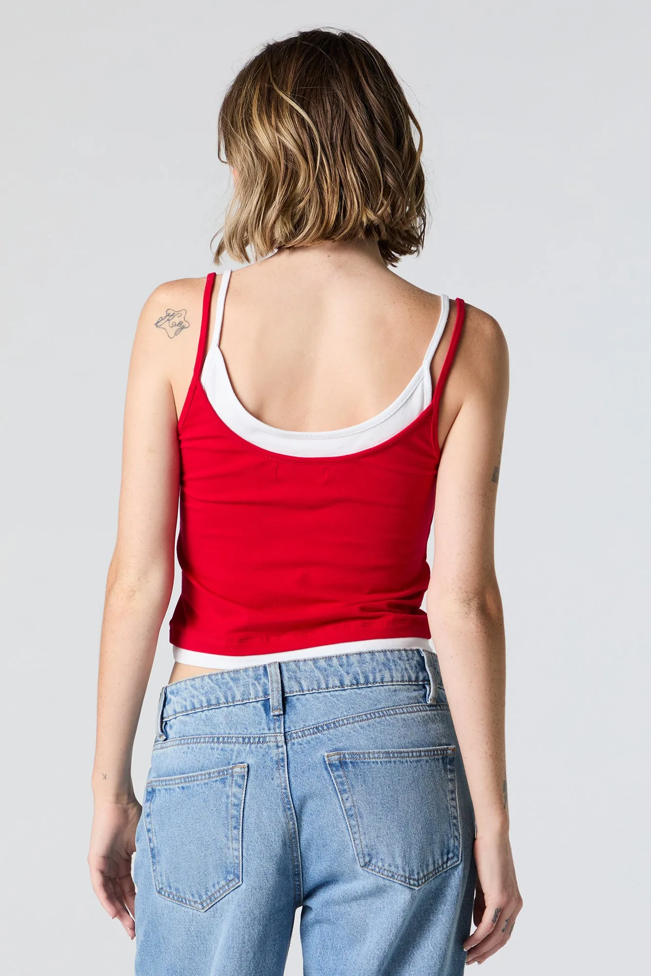 Layered Cropped Cami sold by Charlotte Russe product image thumbnail 2