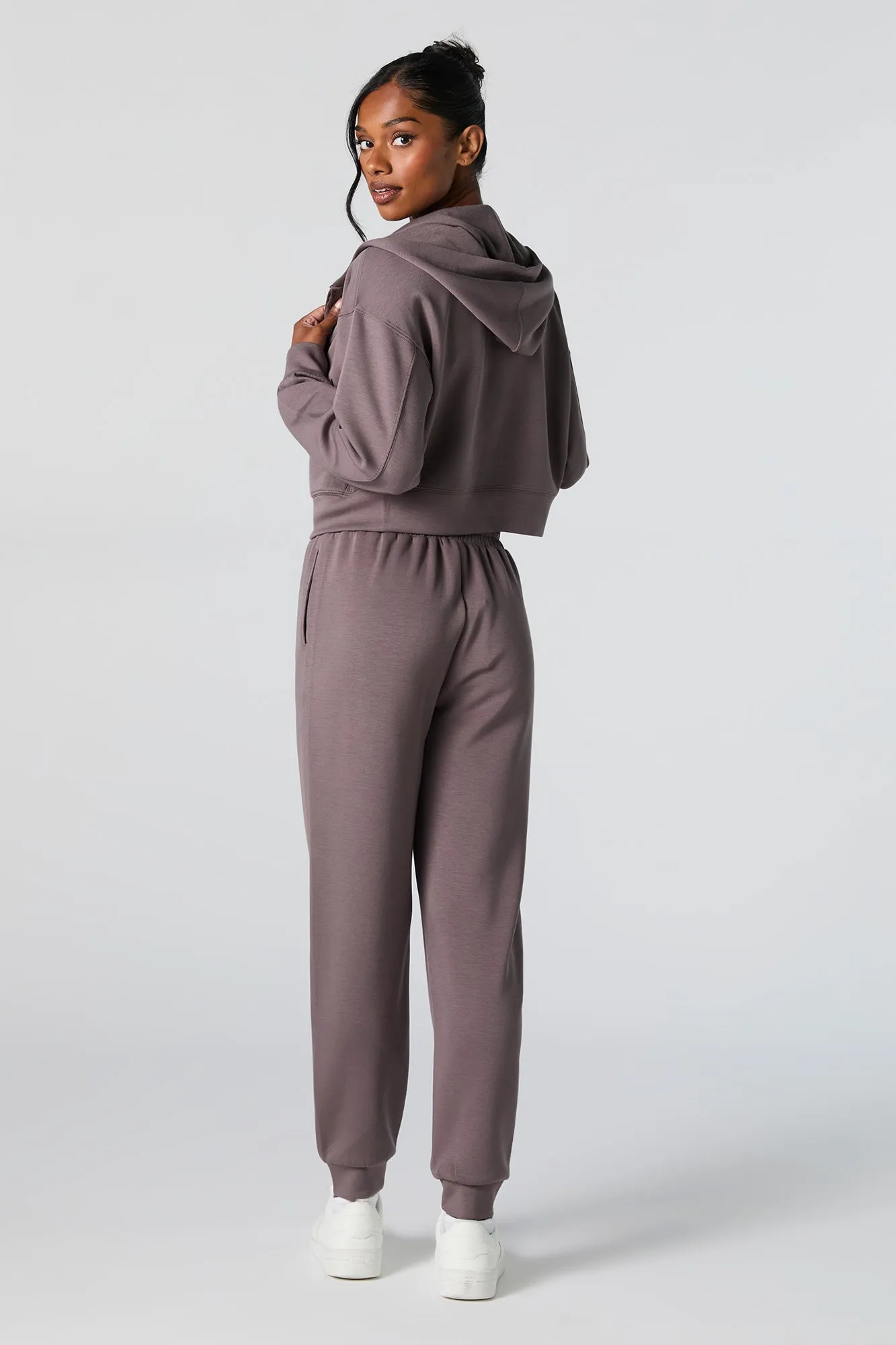 Active Solid Fleece Jogger sold by Charlotte Russe product image thumbnail 3
