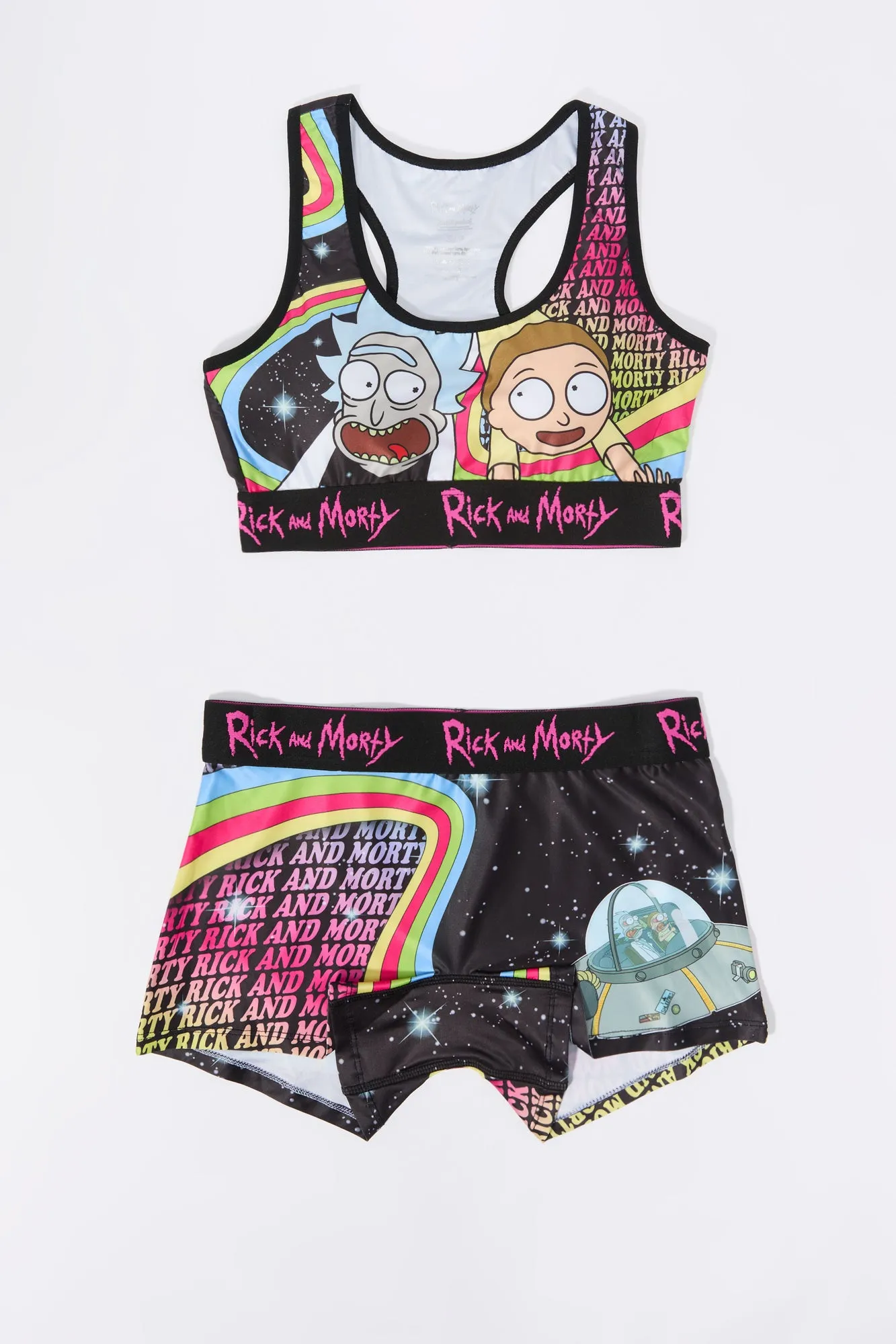 Rick and Morty Bra and Boy Short 2 Piece Set sold by Charlotte Russe