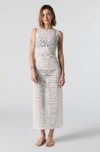 Crochet Ruched Cover Up Dress sold by Charlotte Russe