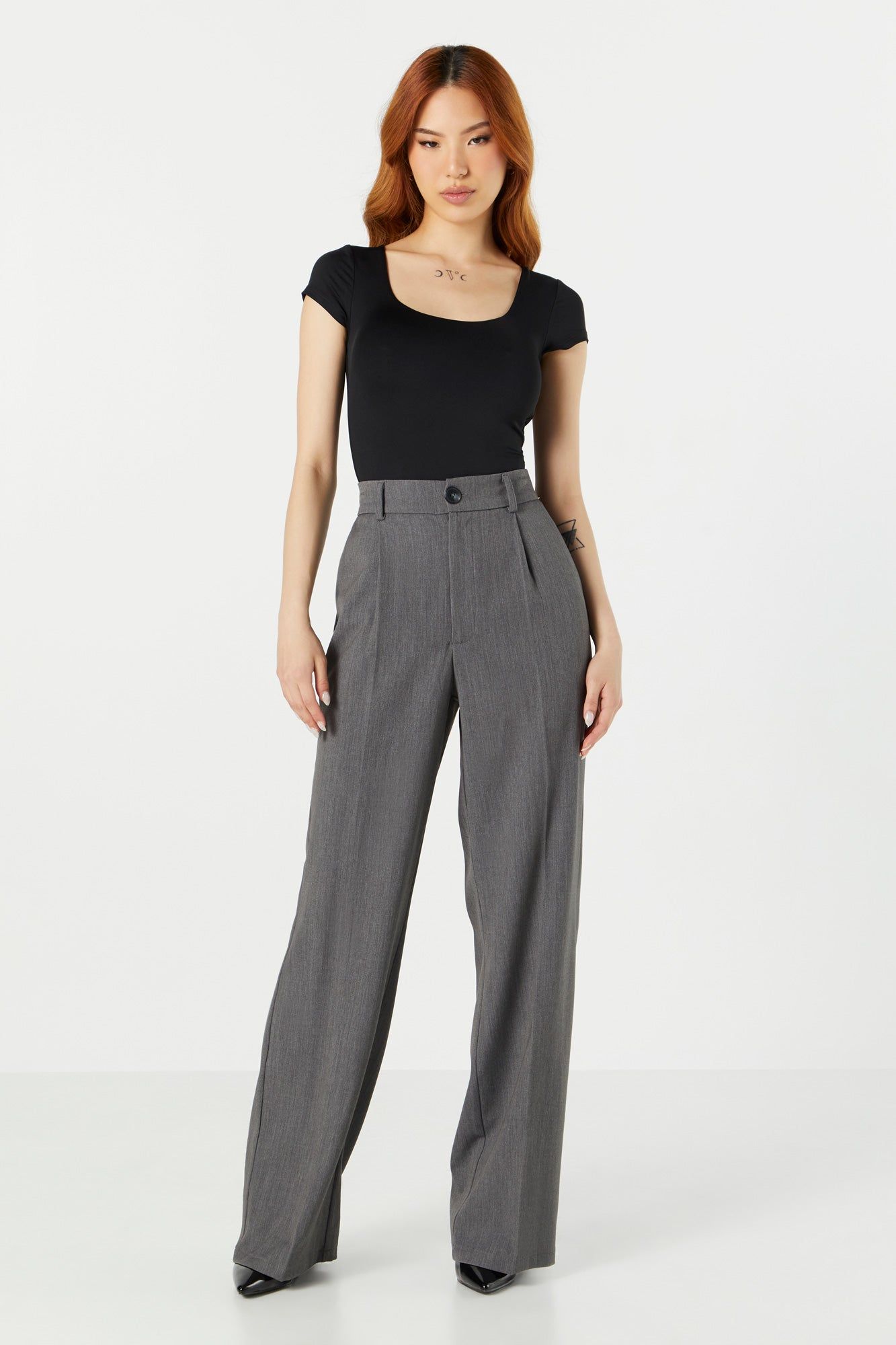 Contour Square Neck Short Sleeve Bodysuit sold by Charlotte Russe product image thumbnail 5