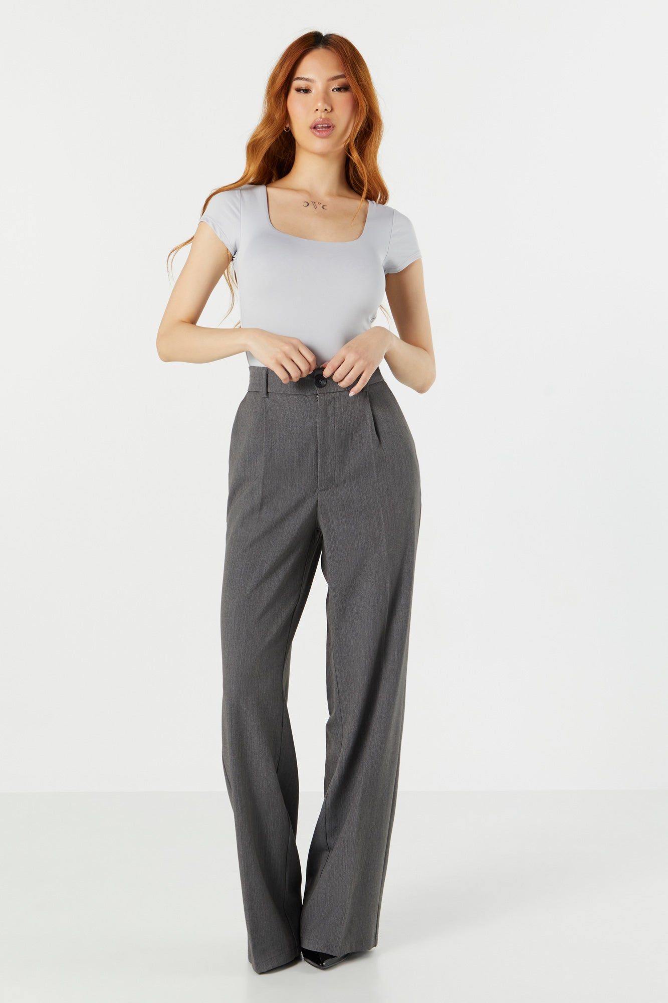 Contour Square Neck Short Sleeve Bodysuit sold by Charlotte Russe product image thumbnail 16