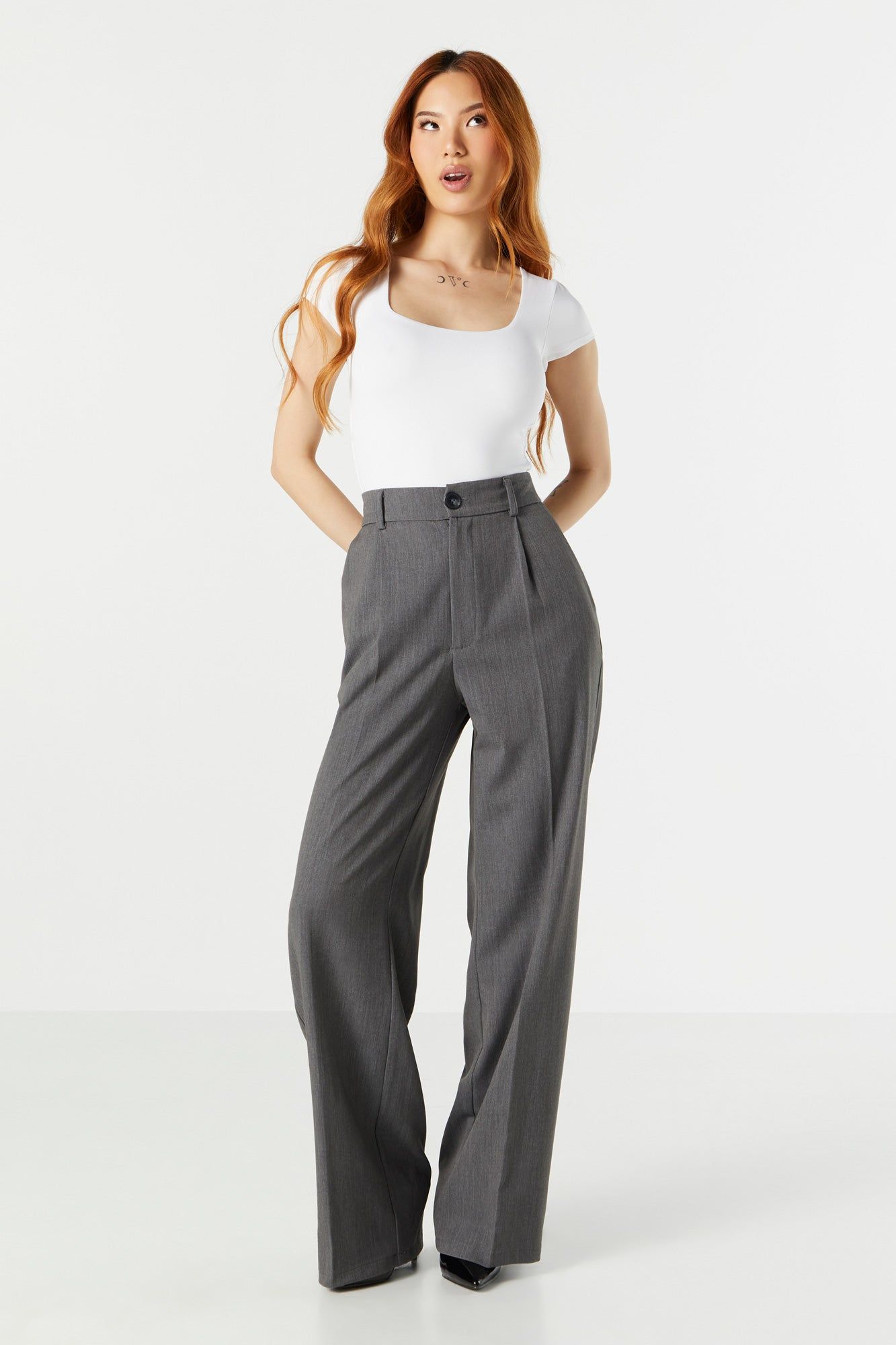 Contour Square Neck Short Sleeve Bodysuit sold by Charlotte Russe product image thumbnail 21