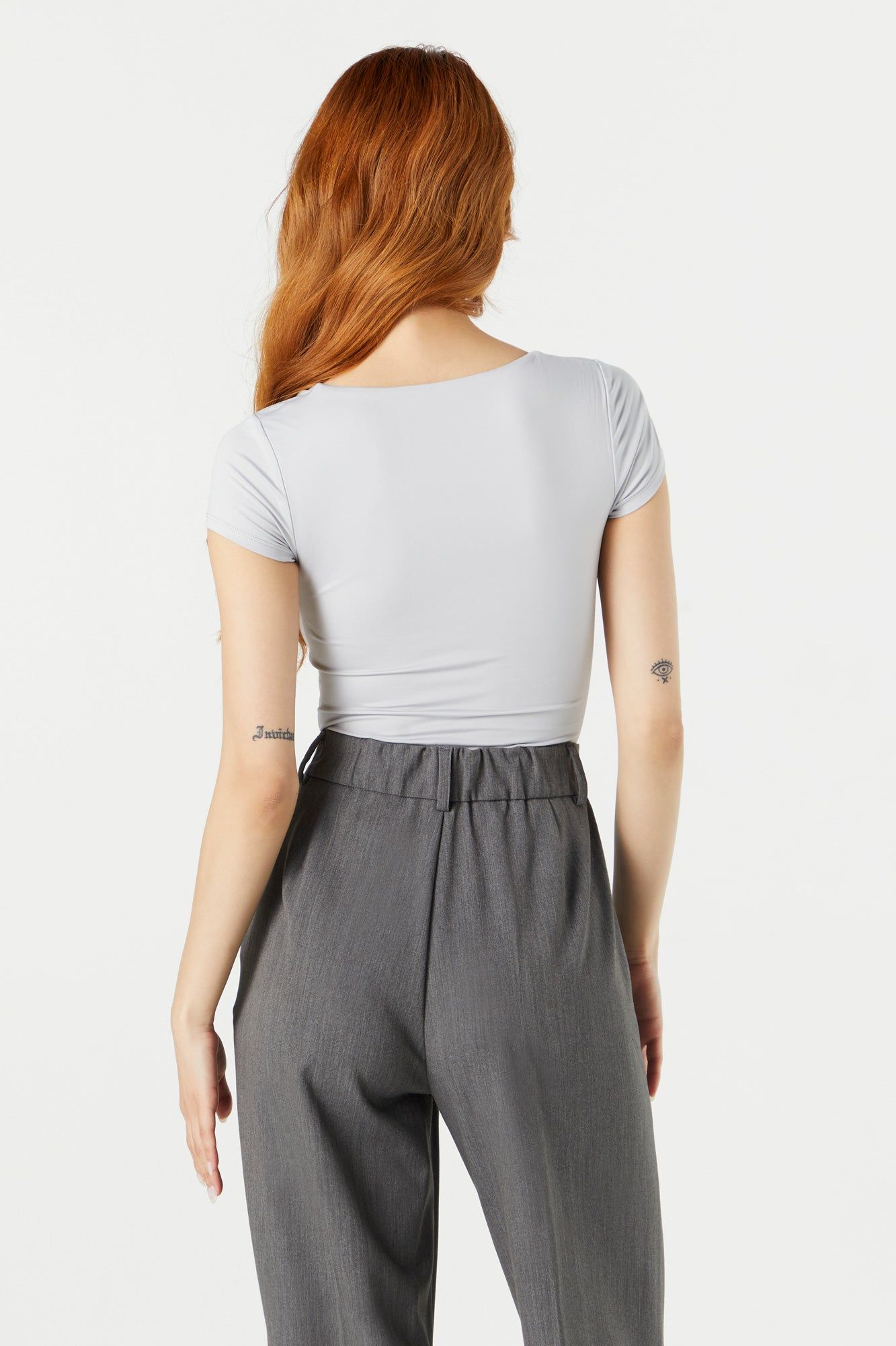 Contour Square Neck Short Sleeve Bodysuit sold by Charlotte Russe product image thumbnail 13