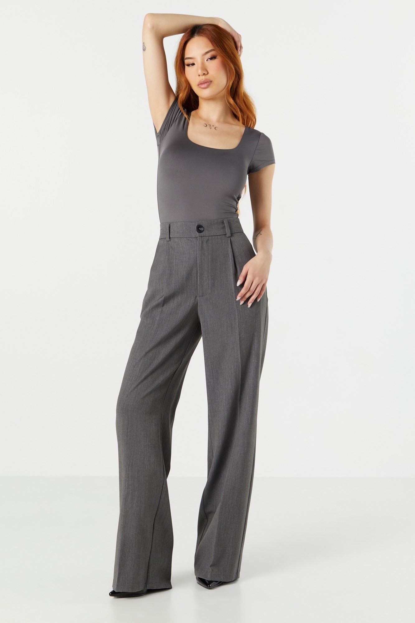 Contour Square Neck Short Sleeve Bodysuit sold by Charlotte Russe product image thumbnail 10