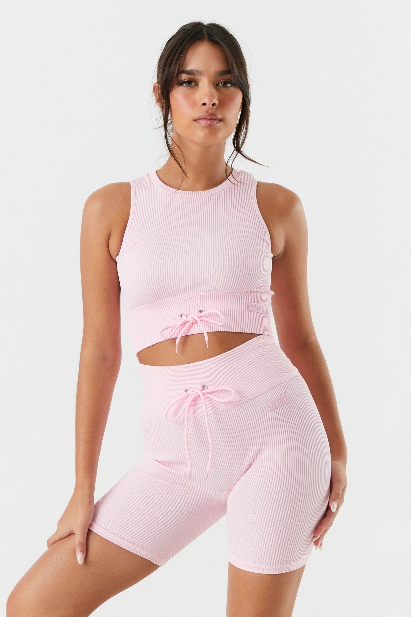 Refuge Seamless Ribbed Tie Biker Shorts sold by Charlotte Russe product image thumbnail 21